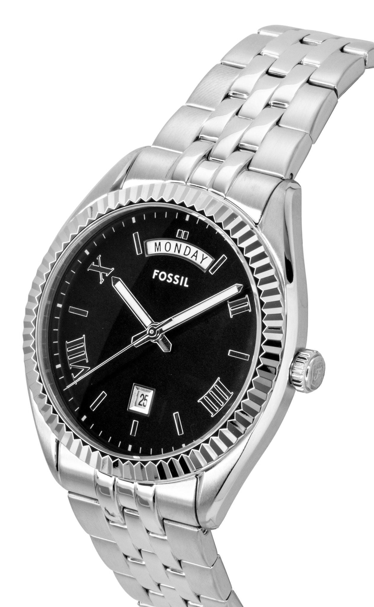 Fossil Campbell Stainless Steel Black Dial Quartz FS6139 Men's Watch