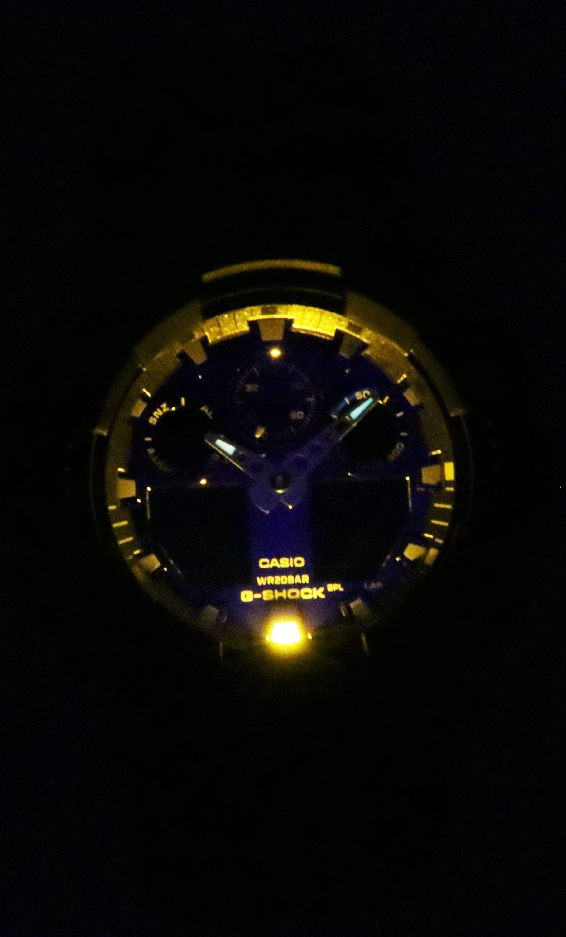 Casio G-Shock Analog Digital Resin Strap Blue Dial Quartz GA-100FL-1A 200M Men's Watch