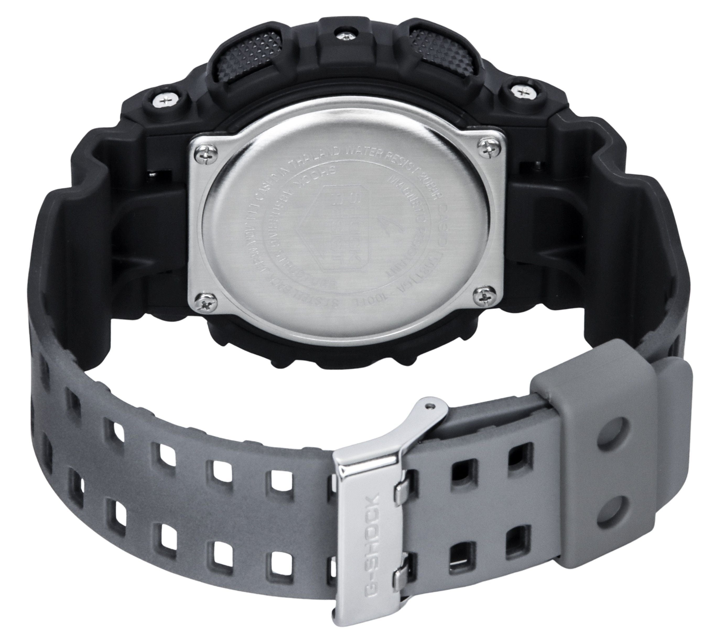 Casio G-Shock Analog Digital Resin Strap Blue Dial Quartz GA-100FL-1A 200M Men's Watch