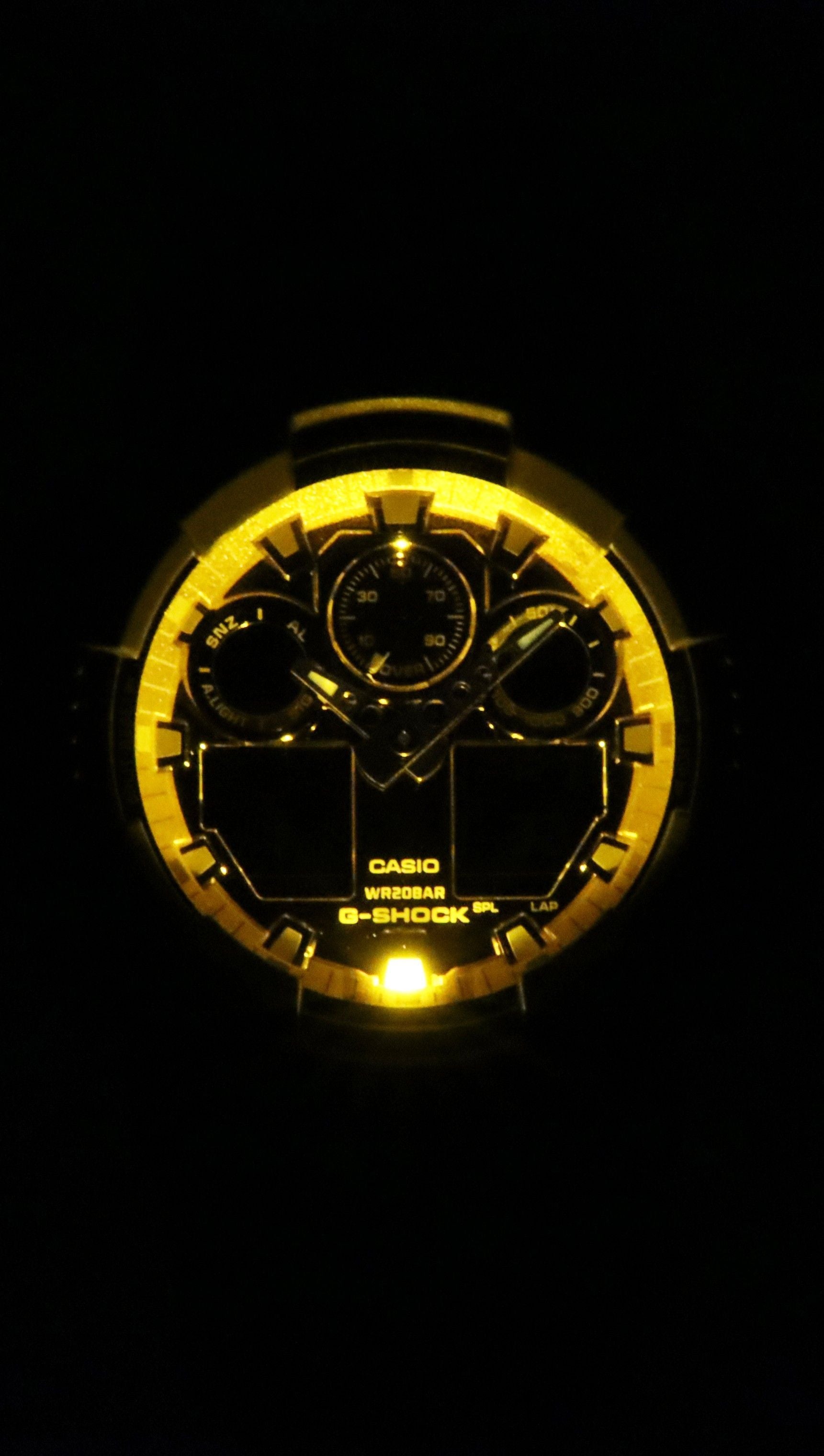 Casio G-Shock Analog Digital Resin Strap Multicolor Dial Quartz GA-100FL-8A 200M Men's Watch