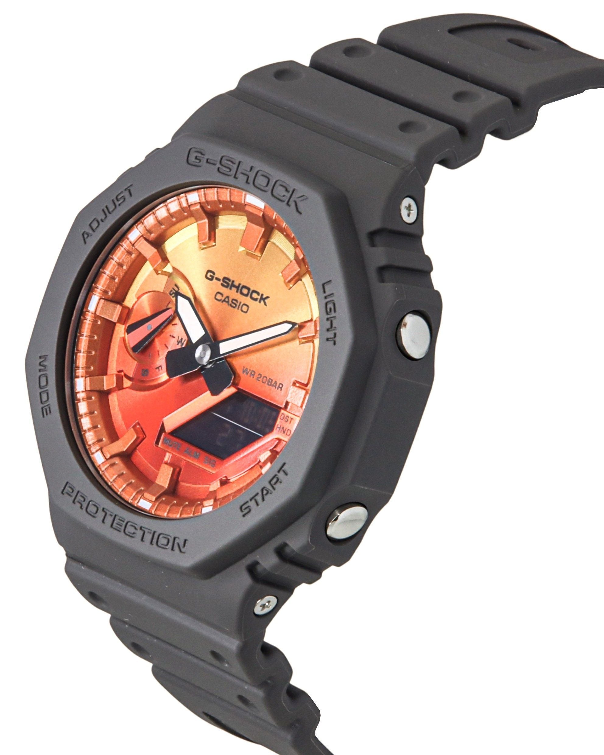 Casio G-Shock Analog Digital Bio-Based Resin Strap Multicolor Dial Quartz GA-2100FL-8A 200M Men's Watch