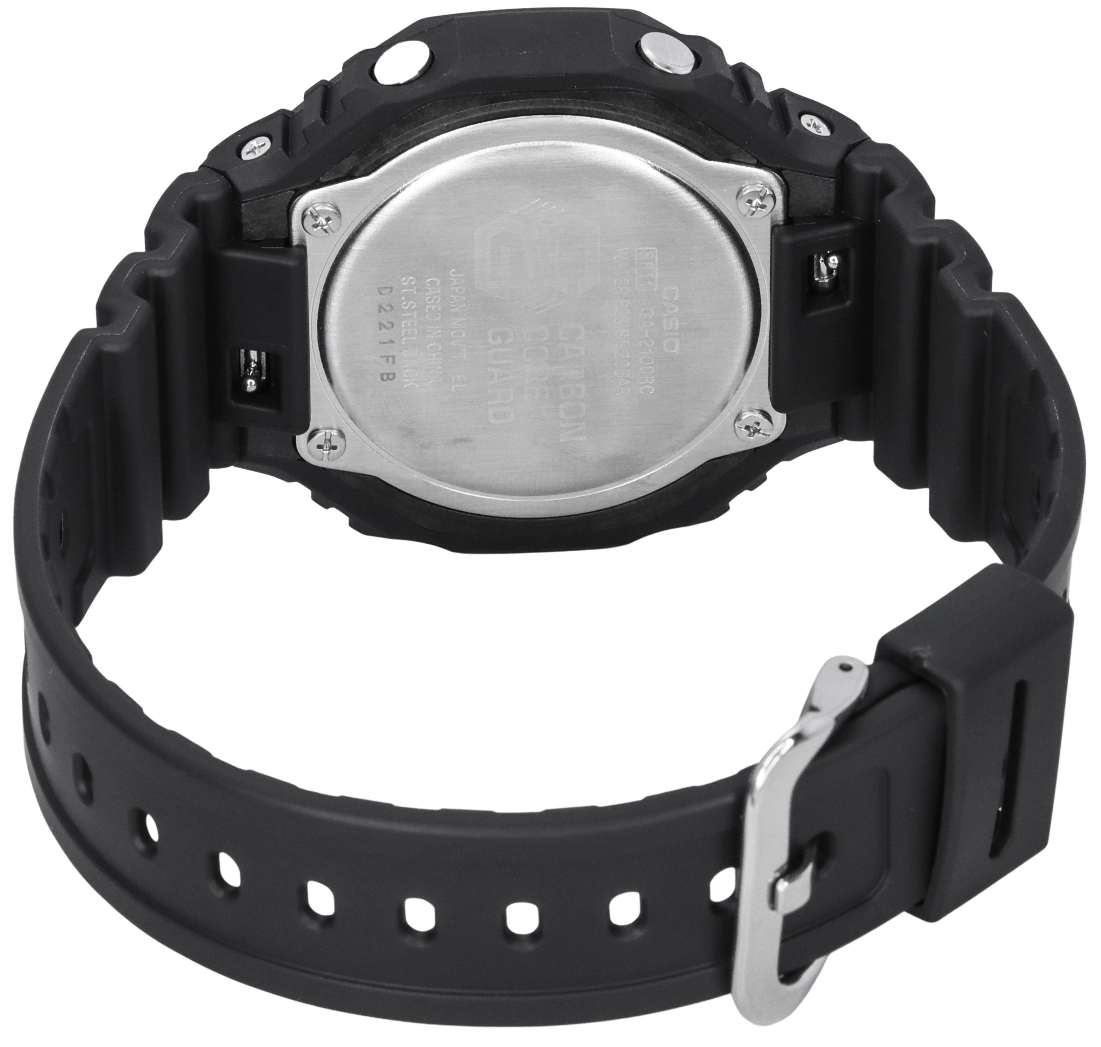 Casio G-Shock Analog Digital Resin Strap Black Dial Quartz GA-2100RC-1A 200M Men's Watch