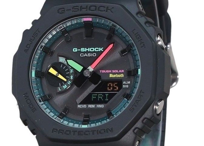 Casio G-Shock Analog Digital Smartphone Link Multi Fluorescent Accents Series Tough Solar GA-B2100MF-1A 200M Men's Watch