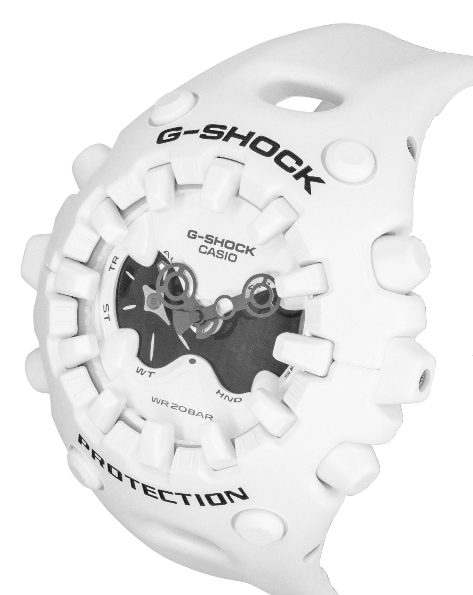 Casio G-Shock Analog Digital White Resin Strap White Dial Quartz GA-V01-7A 200M Men's Watch