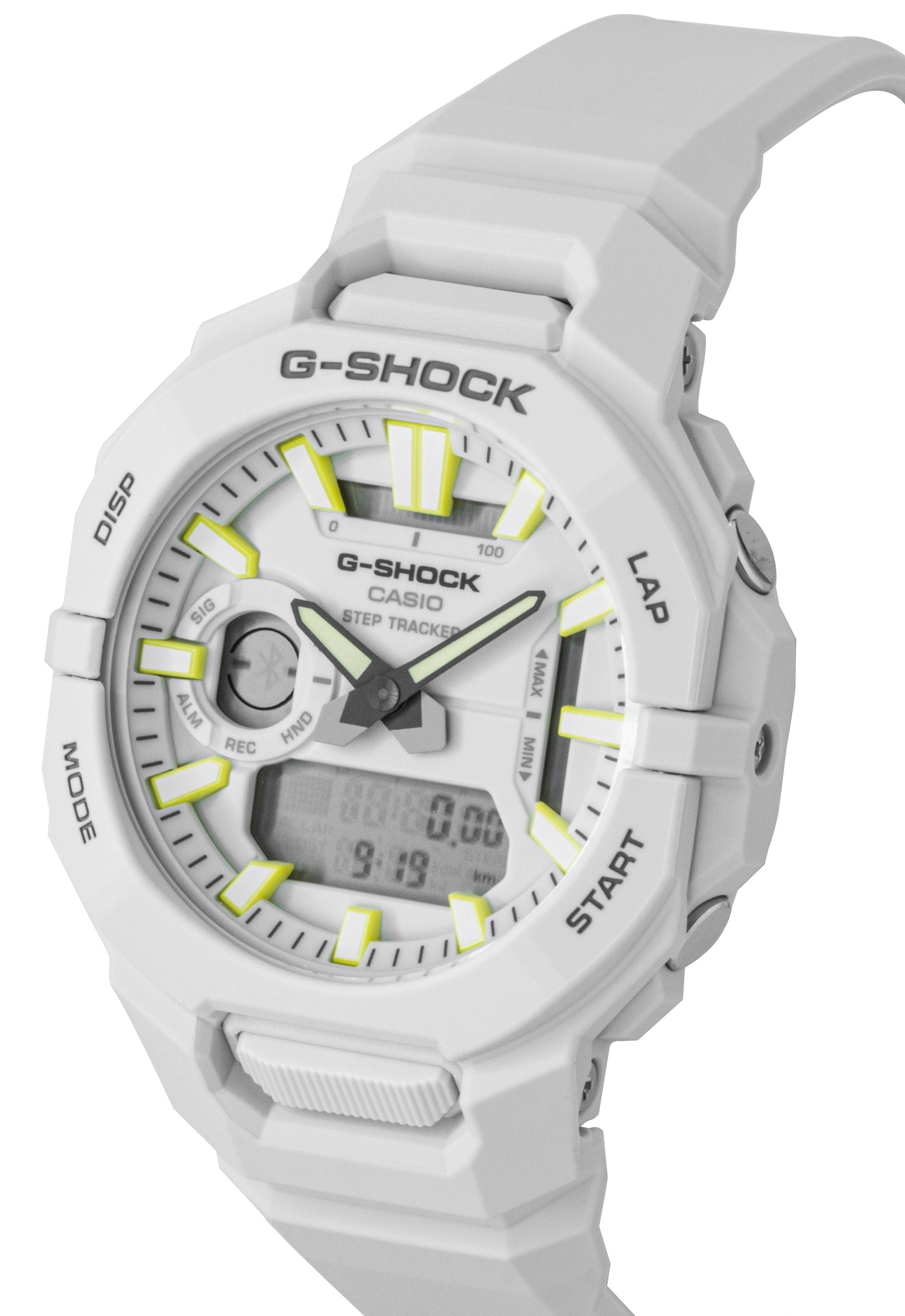 Casio G-Shock G-Squad Analog Digital Smartphone Link Resin Strap White Dial Quartz GBA-950-7A 200M Men's Watch