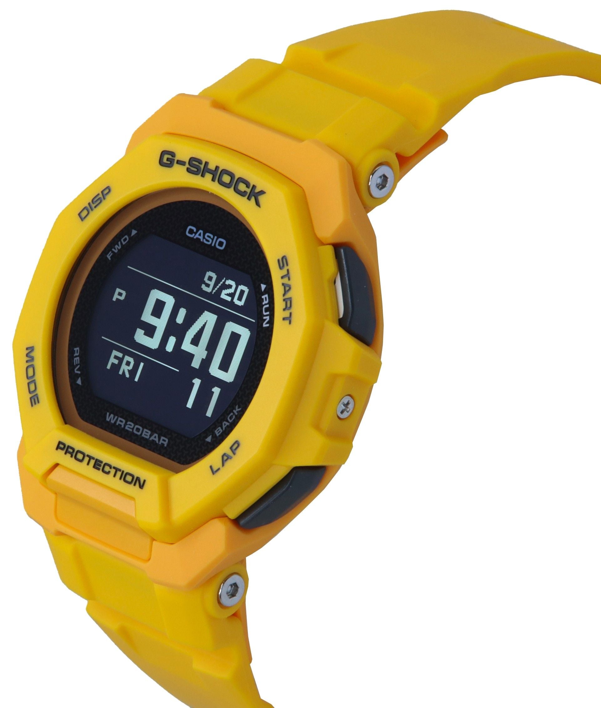 Casio G-Shock G-Squad Digital Smartphone Link Yellow Bio-Based Resin Quartz GBD-300-9 200M Men's Watch
