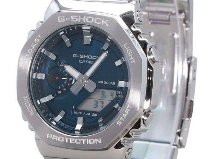 Casio G-Shock G-Steel Analog Digital Blue Dial Quartz GM-2110D-2B 200M Men's Watch