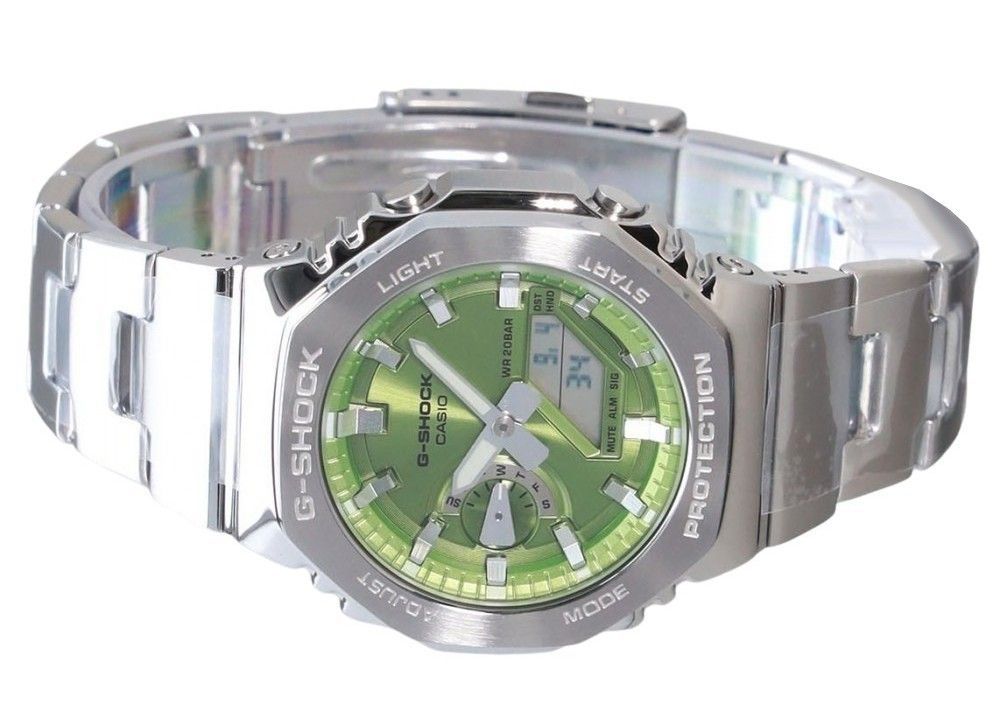 Casio G-Shock G-Steel Analog Digital Green Dial Quartz GM-2110D-3A 200M Men's Watch