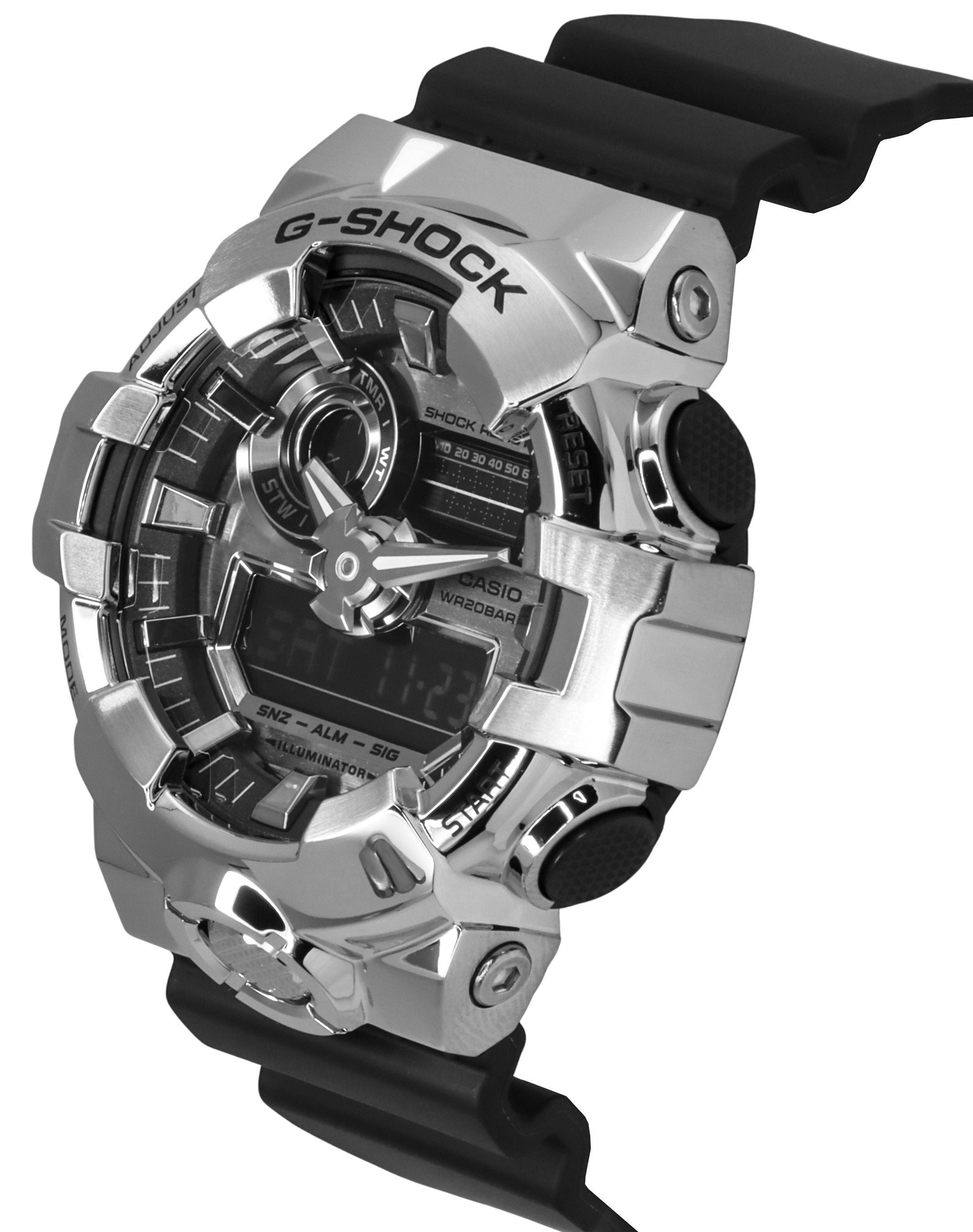 Casio G-Shock G-Steel Analog Digital Resin Strap Silver Dial Quartz GM-700-1A 200M Men's Watch