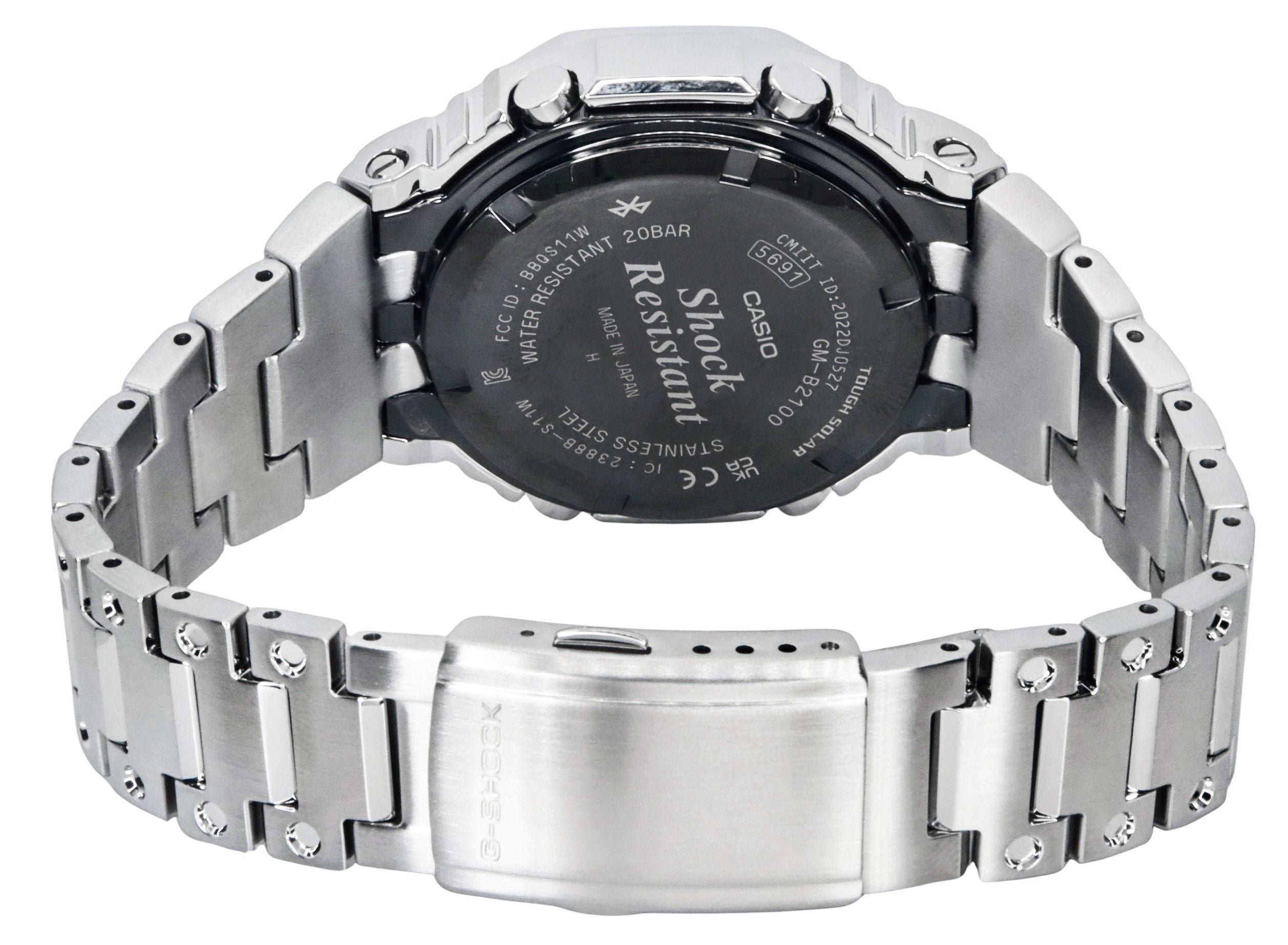 Casio G-Shock Analog Digital Full Metal Smartphone Link Blue Dial Solar GM-B2100AD-2A 200M Men's Watch