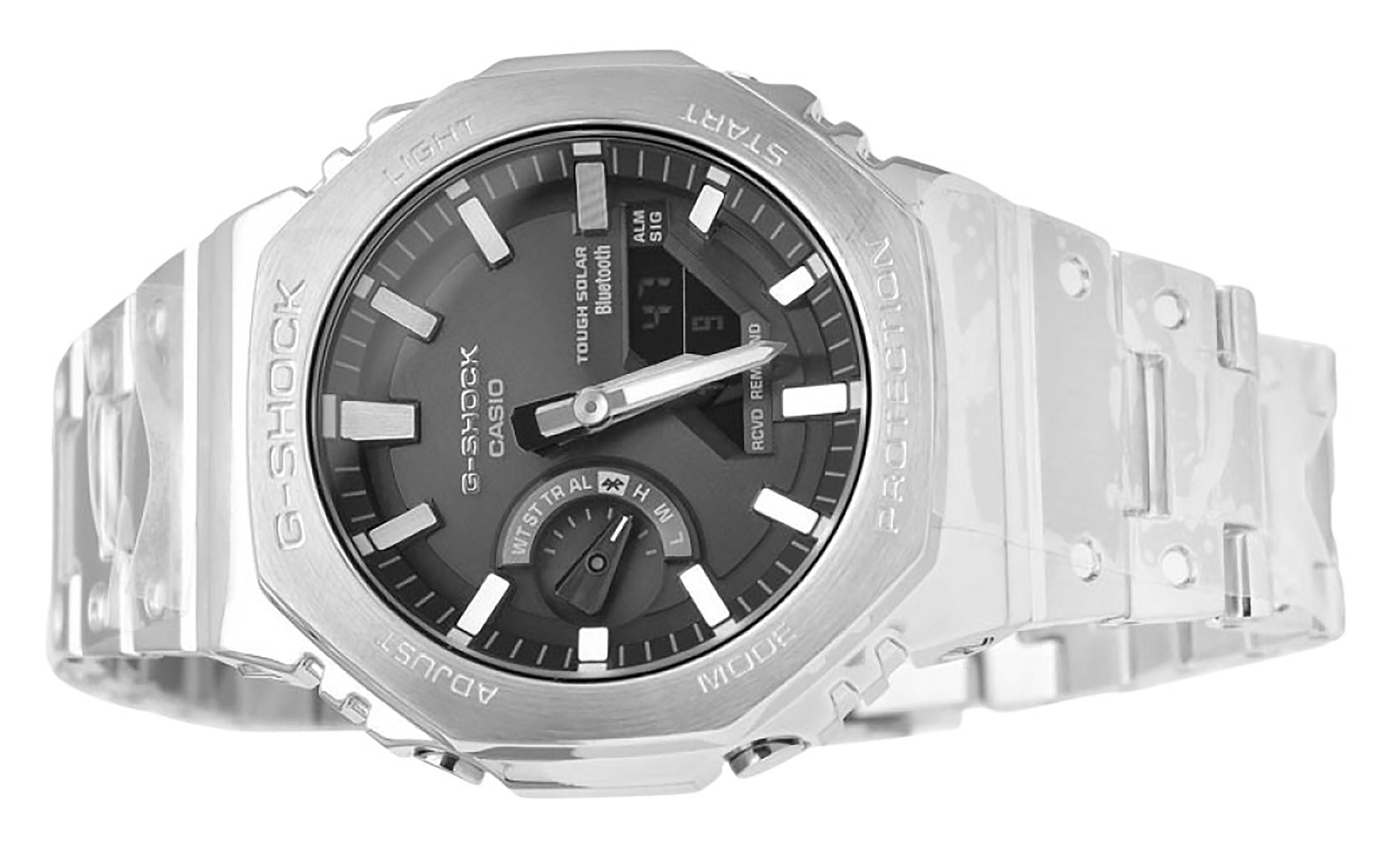 Casio G-Shock Full Metal Analog Digital Smartphone Link Grey Dial Tough Solar GM-B2100SD-1A 200M Men's Watch