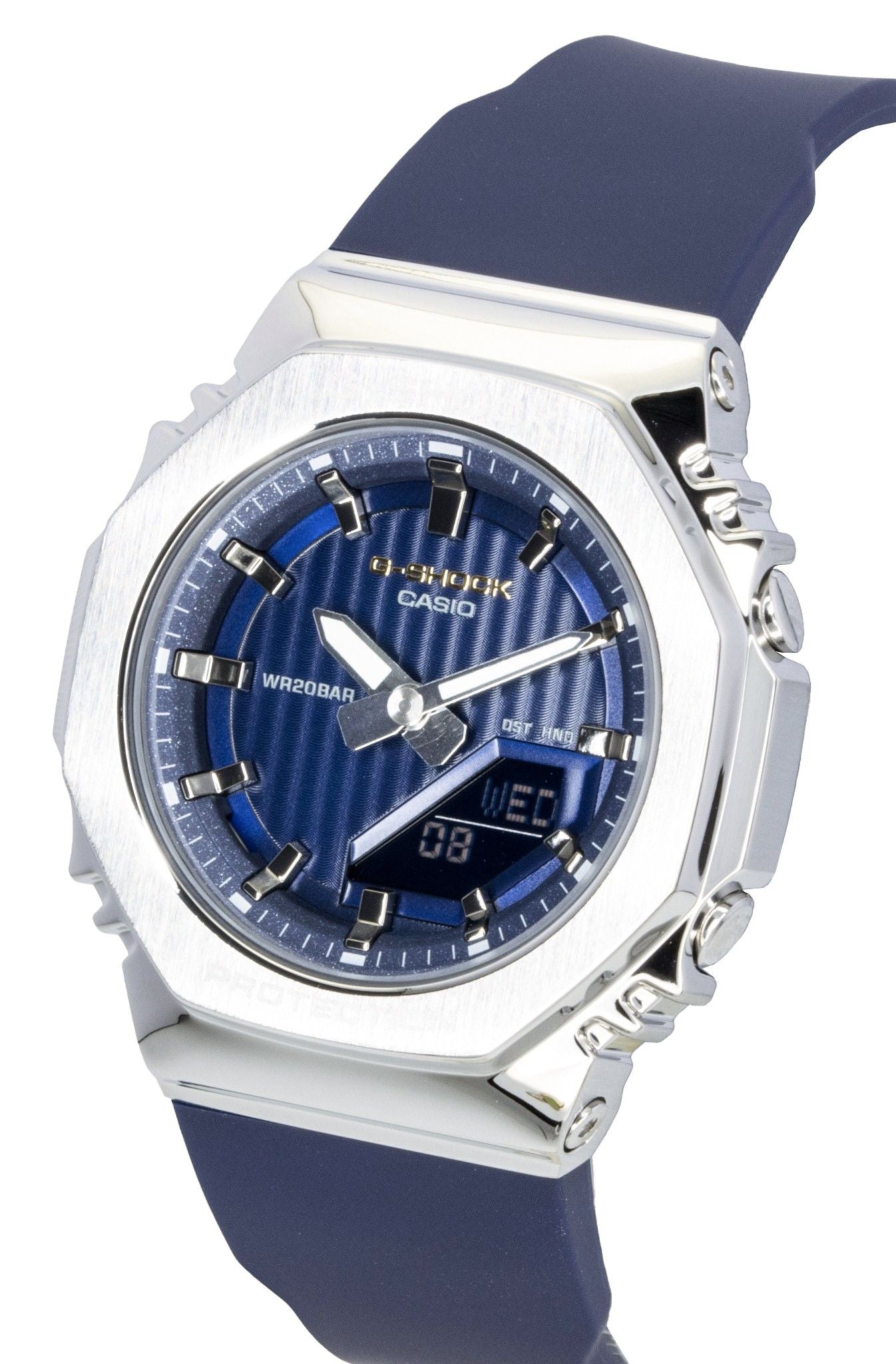 Casio G-Shock Analog Digital Limited Edition Bio-Based Resin Blue Dial Quartz GM-S2110SH-2A 200M Women's Watch