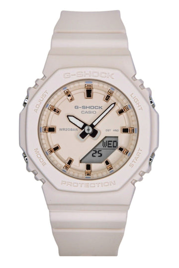 Casio G-Shock Analog Digital Resin Strap Beige Dial Quartz GMA-P2100M-4A 200M Women's Watch