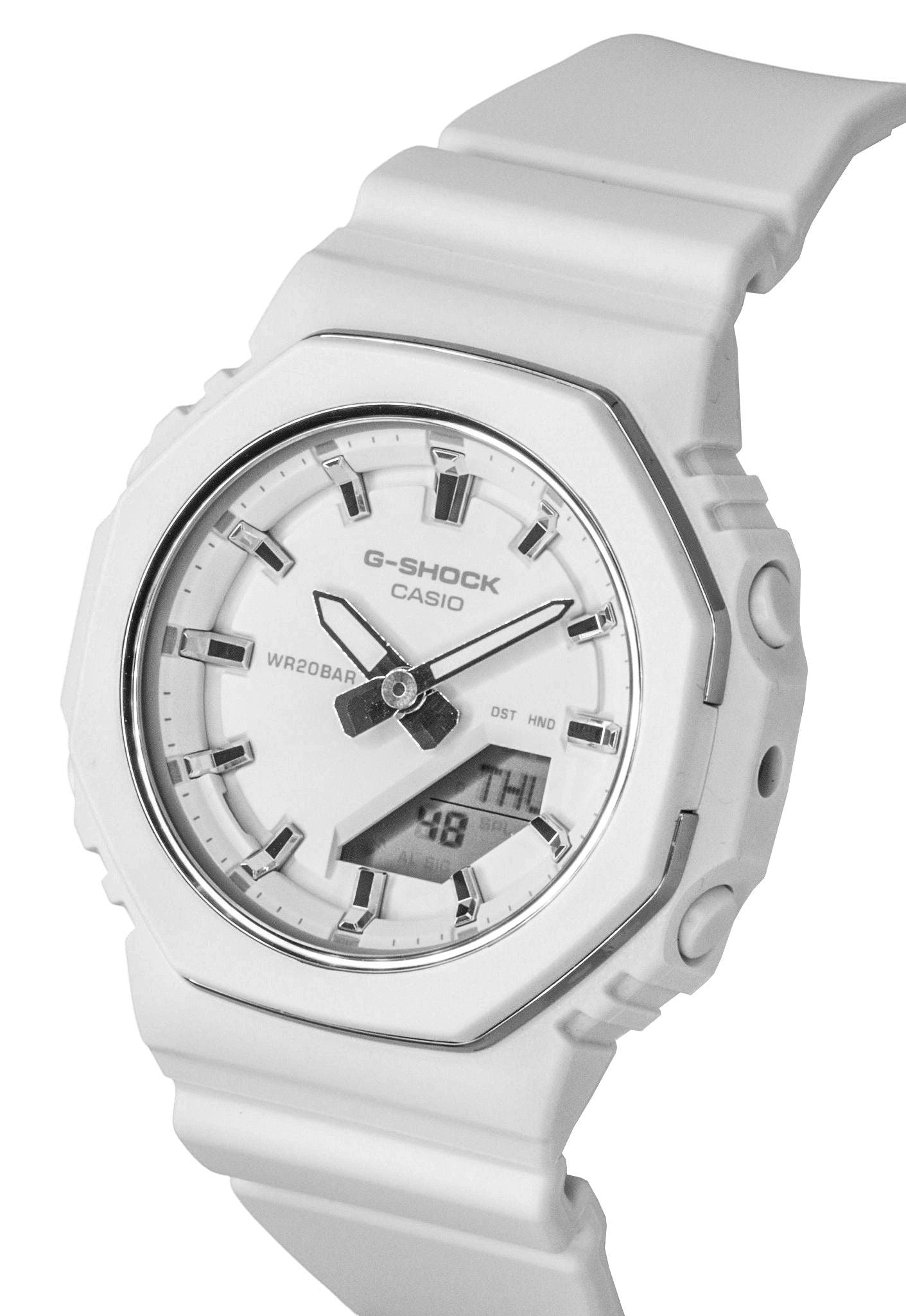 Casio G-Shock Analog Digital Bio-Based Resin Strap White Dial Quartz GMA-P2110-7A 200M Women's Watch