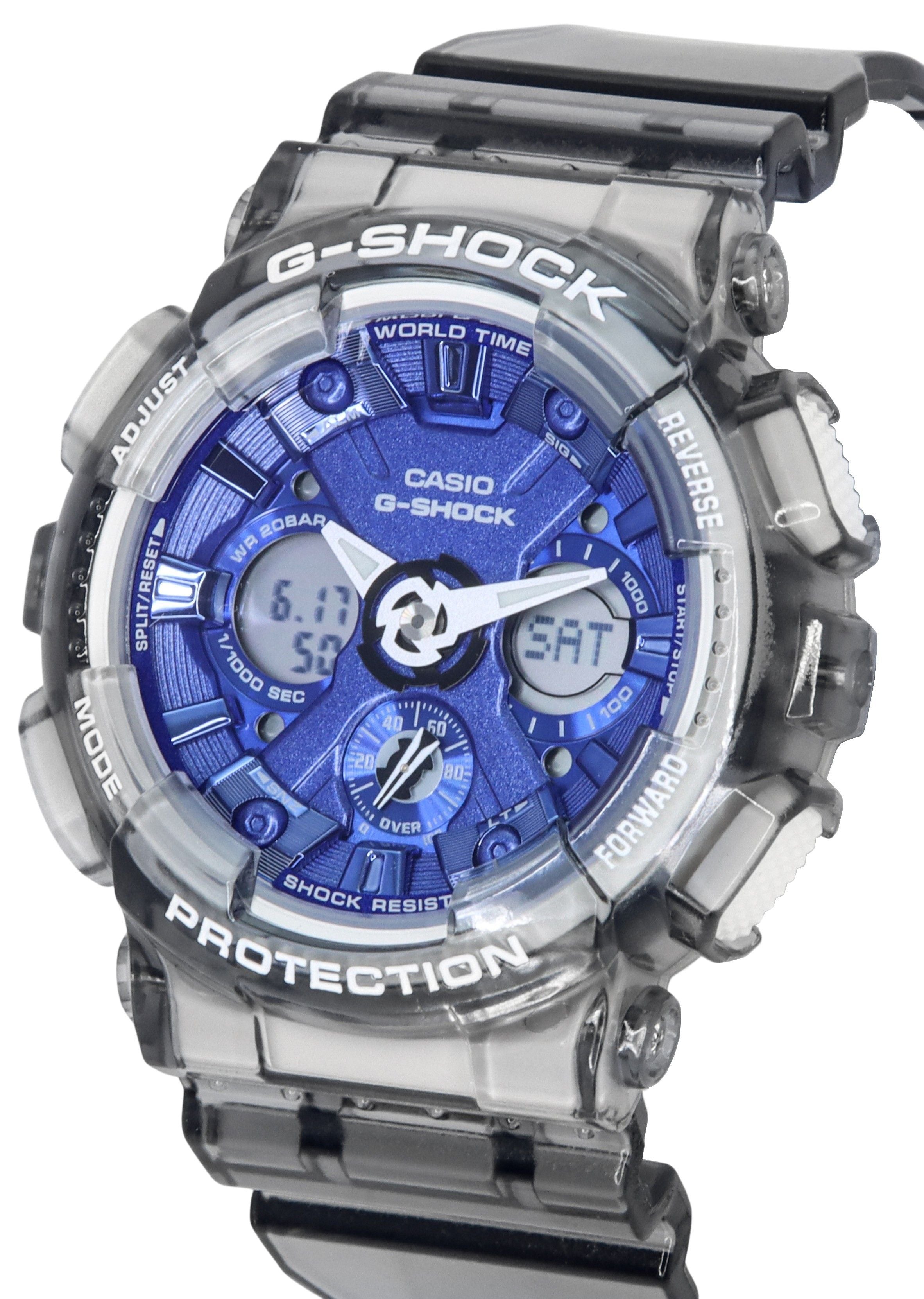 Casio G-Shock Translucent Gray Analog Digital Quartz GMA-S120TB-8A 200M Women's Watch