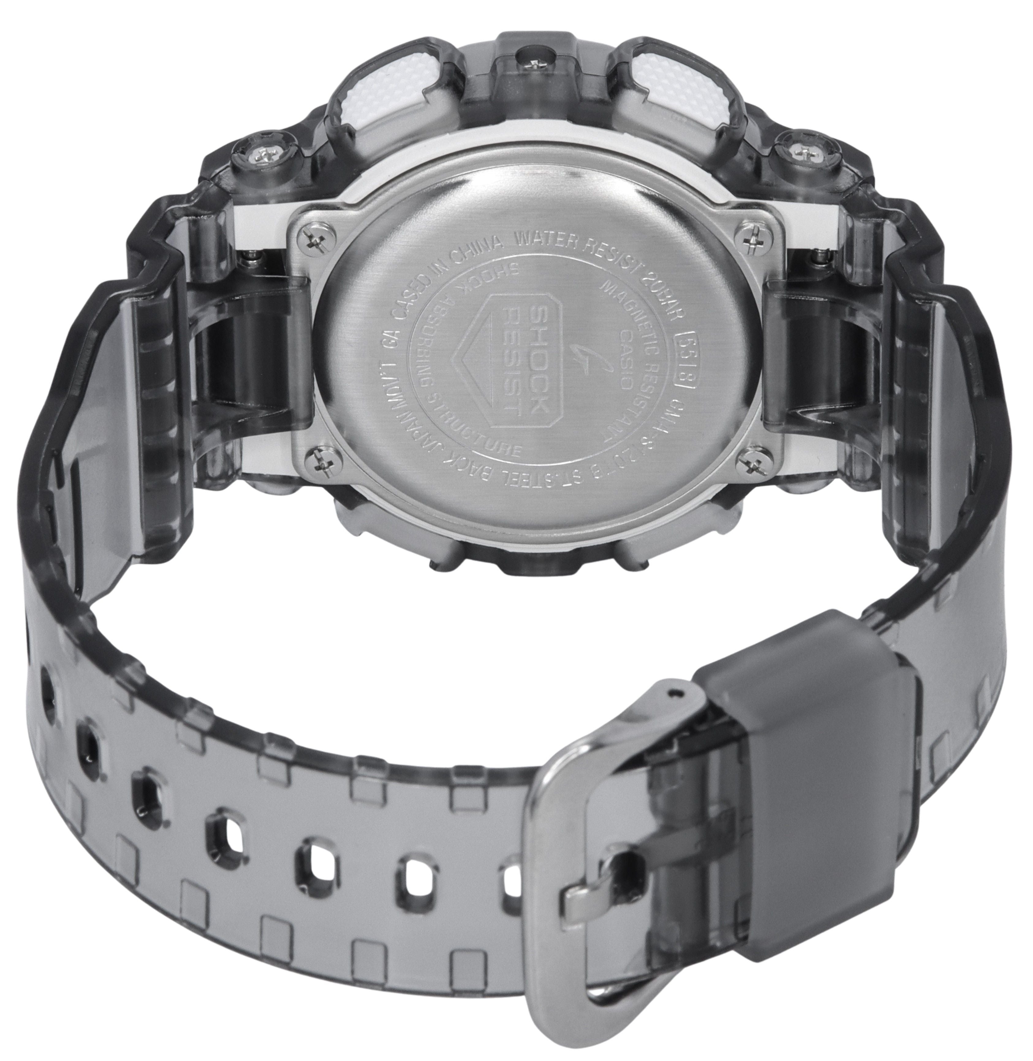 Casio G-Shock Translucent Gray Analog Digital Quartz GMA-S120TB-8A 200M Women's Watch