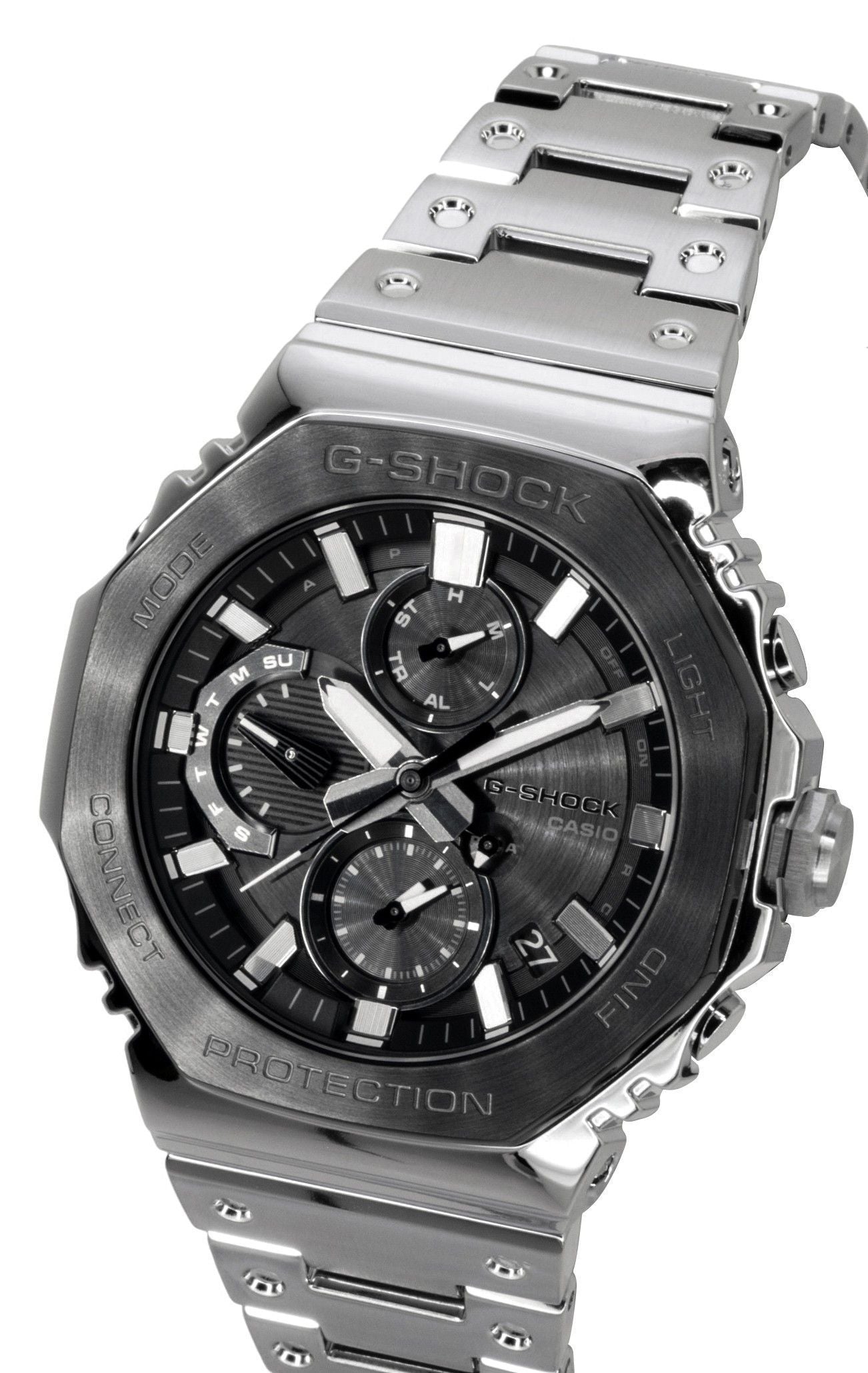 Casio G-Shock Analog Full Metal Smartphone Link Black Dial Solar GMC-B2100BT-1A 200M Men's Watch