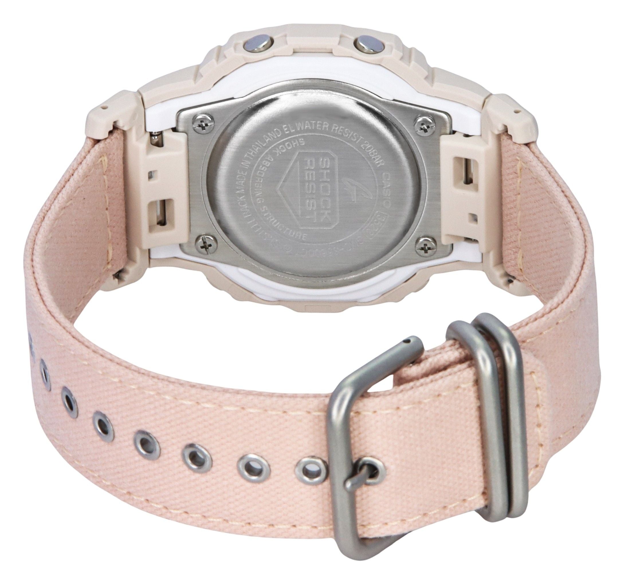 Casio G-Shock Digital Organic Pink Cloth Strap Bio-Based Resin Quartz GMD-S5600CT-4 200M Women's Watch