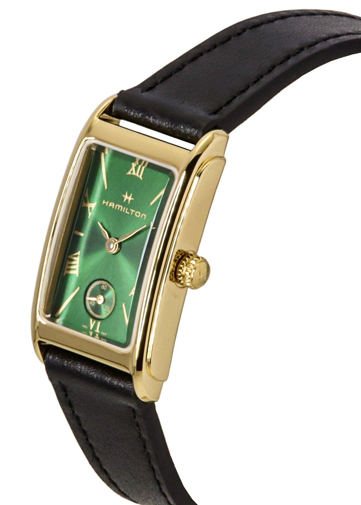 Hamilton American Classic Ardmore Leather Strap Green Dial Quartz H11261760 Unisex Watch