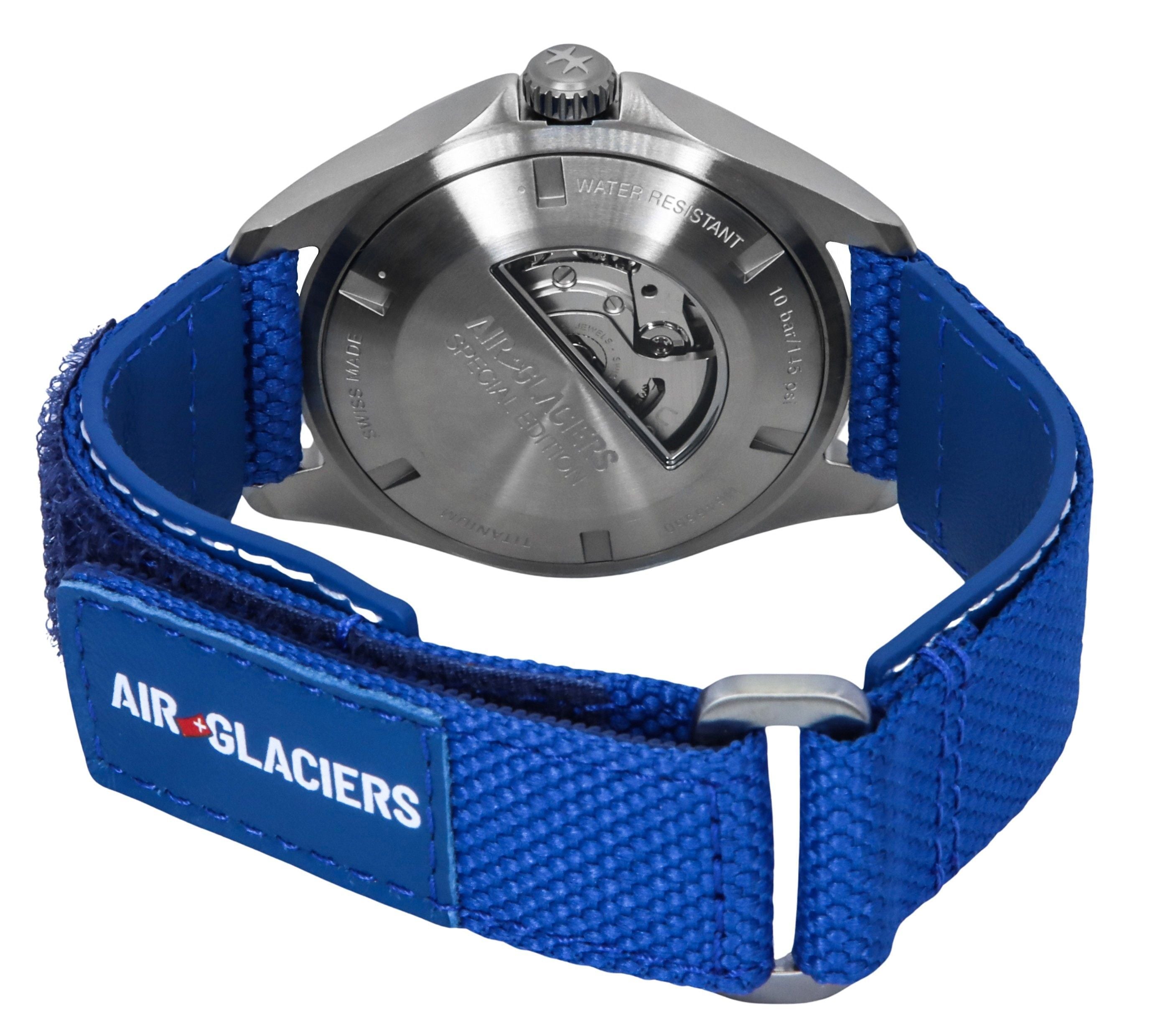 Hamilton Khaki Aviation Pilot Air-Glaciers Edition Textile Strap Blue Dial Automatic H64655941 100M Men's Watch