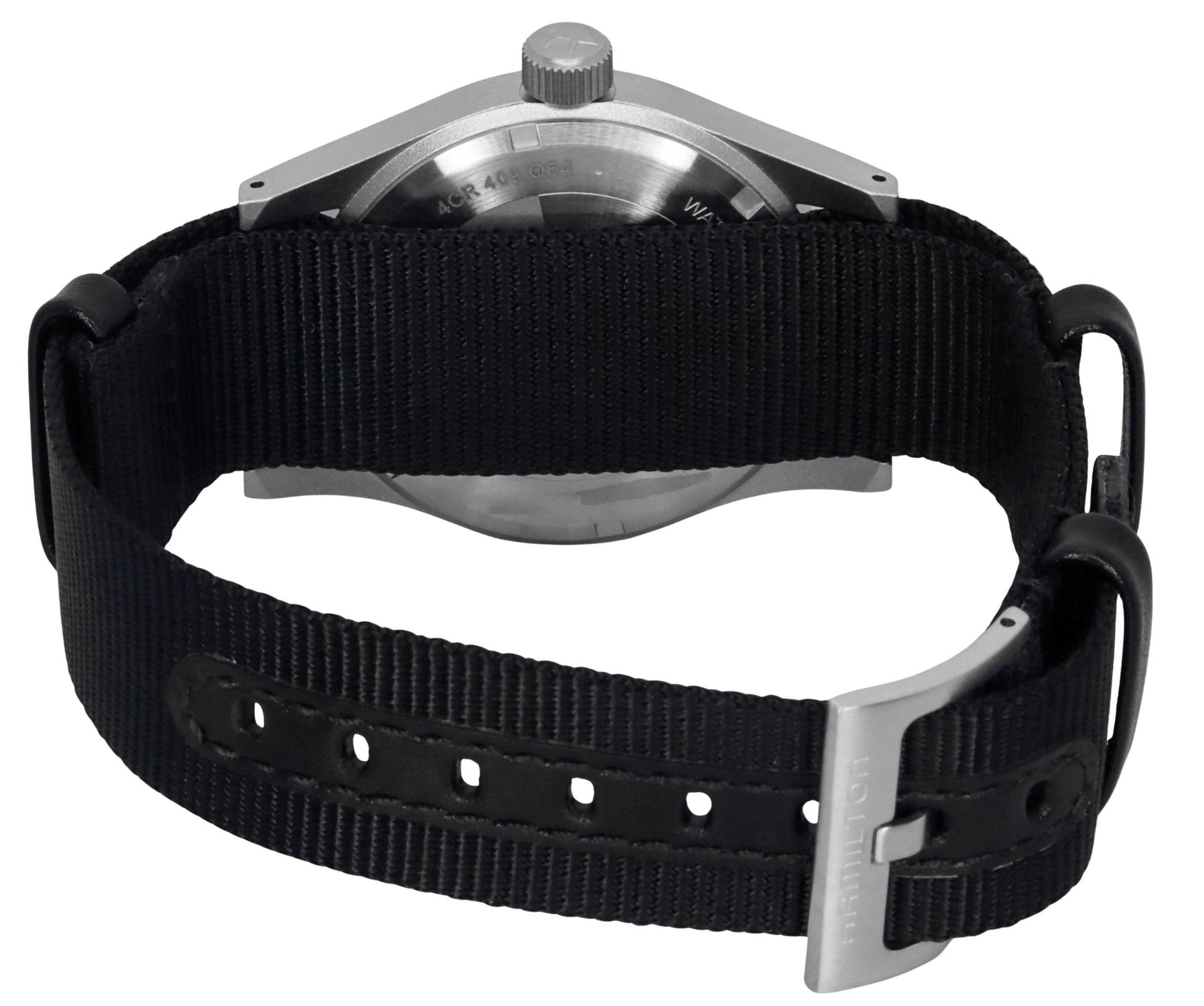 Hamilton Khaki Field Textile Strap White Dial Automatic H69439910 Men's Watch