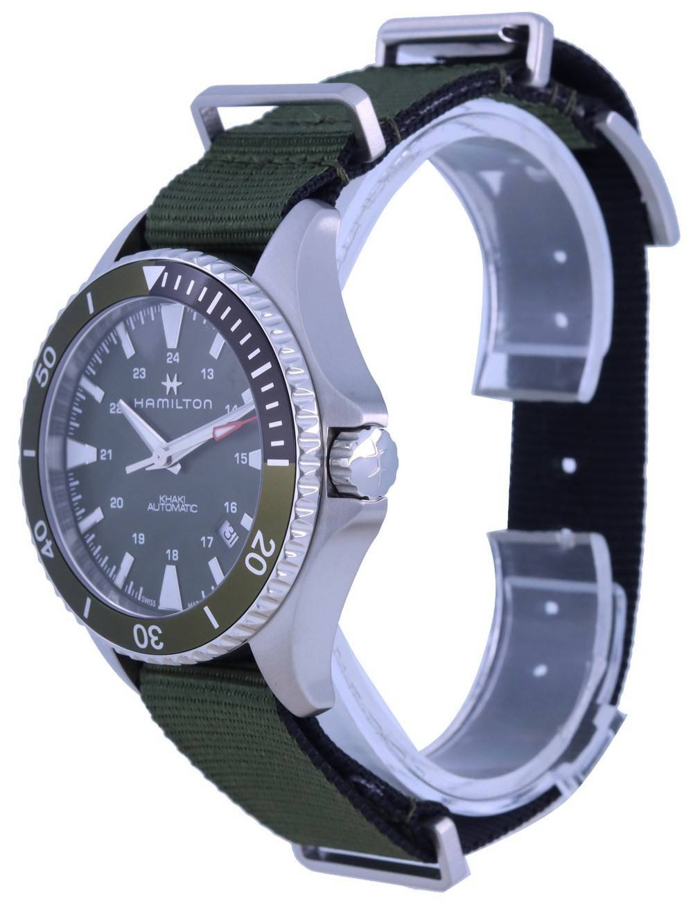 Hamilton Khaki Navy Scuba Green Dial Automatic H82375961 100M Men's Watch