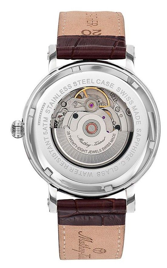 Mathey-Tissot City Leather Strap White Dial Automatic HB611251ATAI Men's Watch