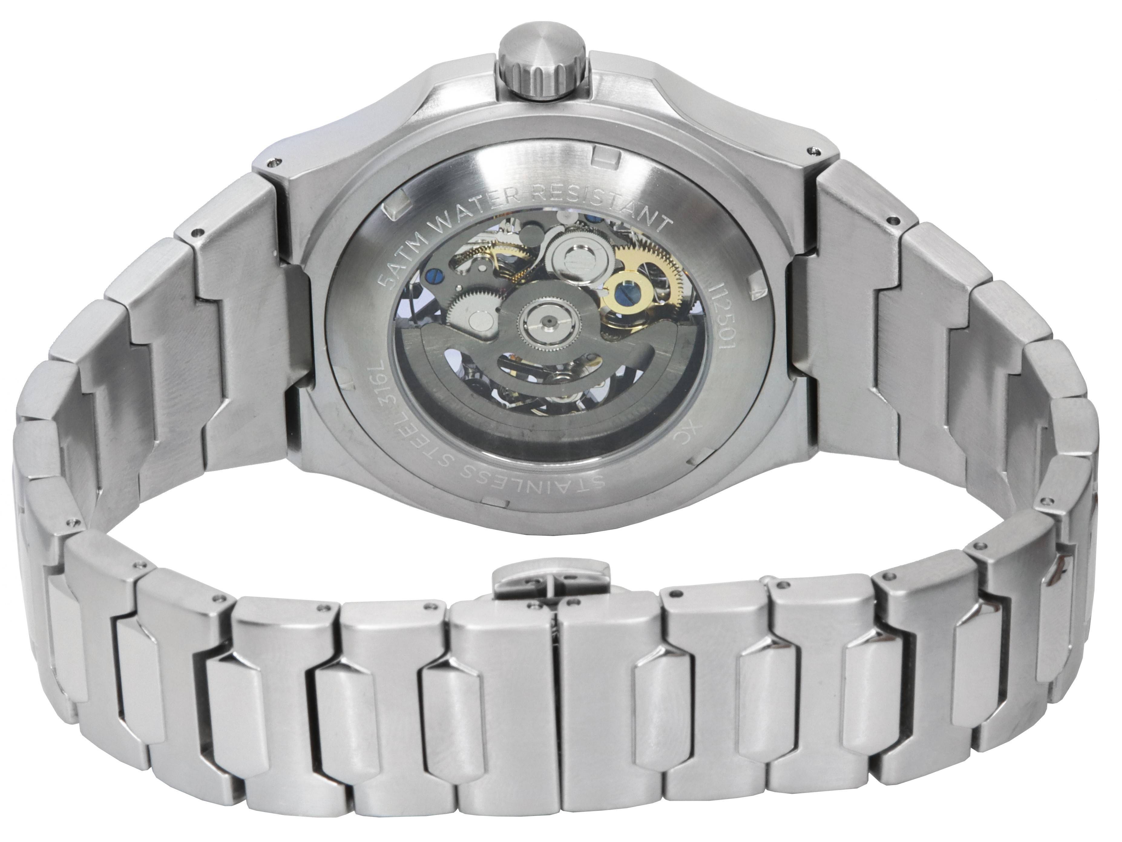 Ingersoll The Catalina Stainless Steel Skeleton Black Dial Automatic I12501 Men's Watch