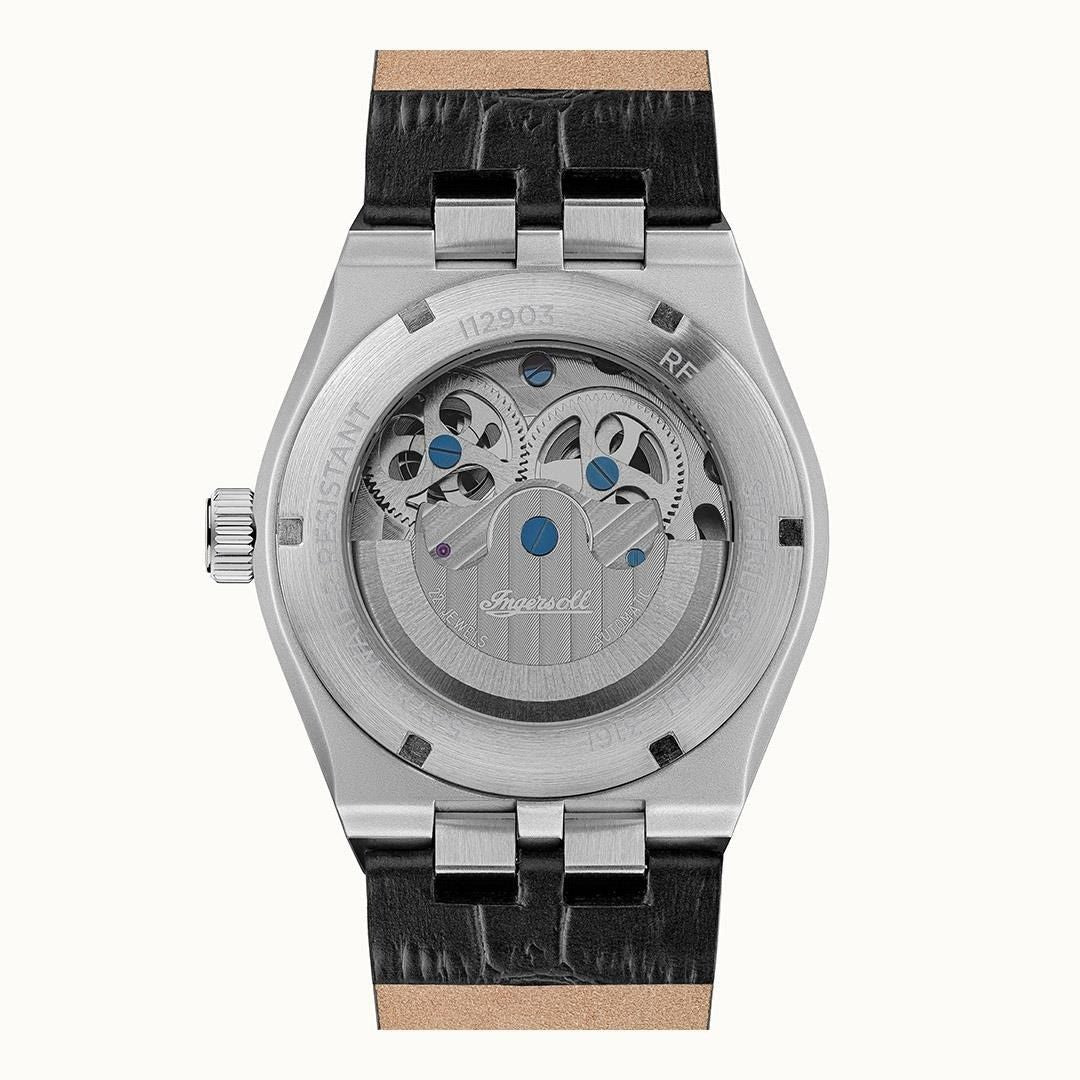 Ingersoll The Broadway Dual Time Black Skeleton Dial Automatic I12903 Men's Watch