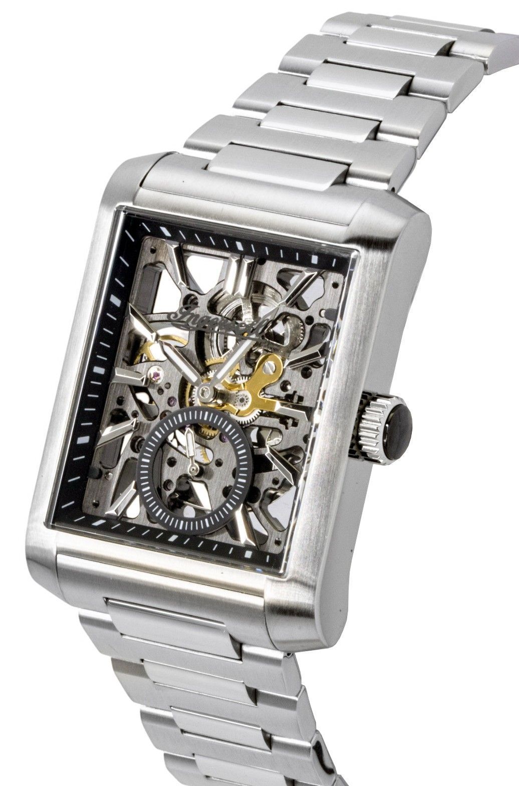 Ingersoll The Spur Stainless Steel Black Skeleton Dial Automatic I17001 Men's Watch