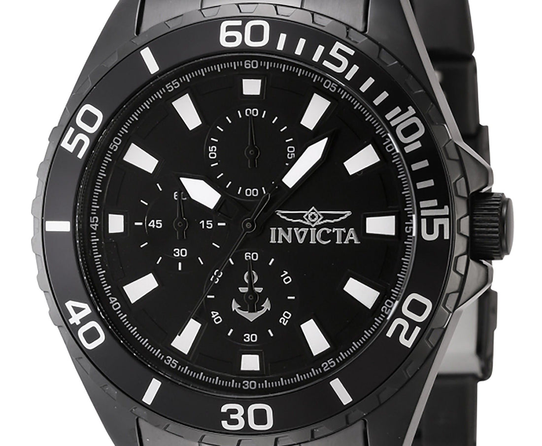 Invicta Ocean Voyage Chronograph Stainless Steel Black Dial Quartz 46284 Men's Watch