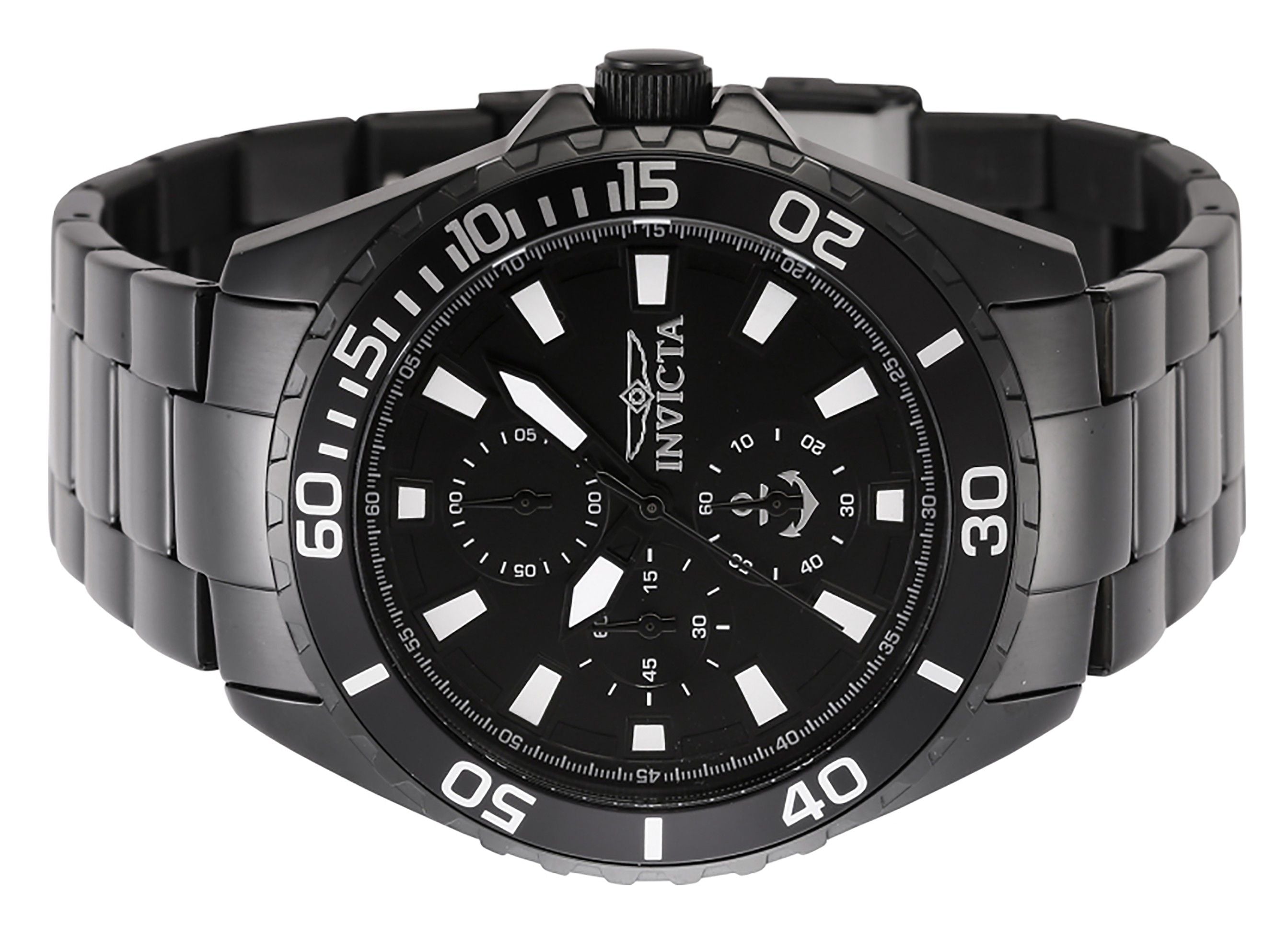 Invicta Ocean Voyage Chronograph Stainless Steel Black Dial Quartz 46284 Men's Watch