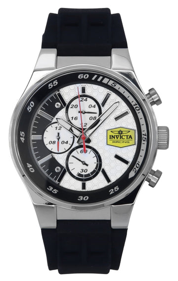 Invicta Racing Chronograph Silicone Strap White Dial Quartz 47736 Men's Watch