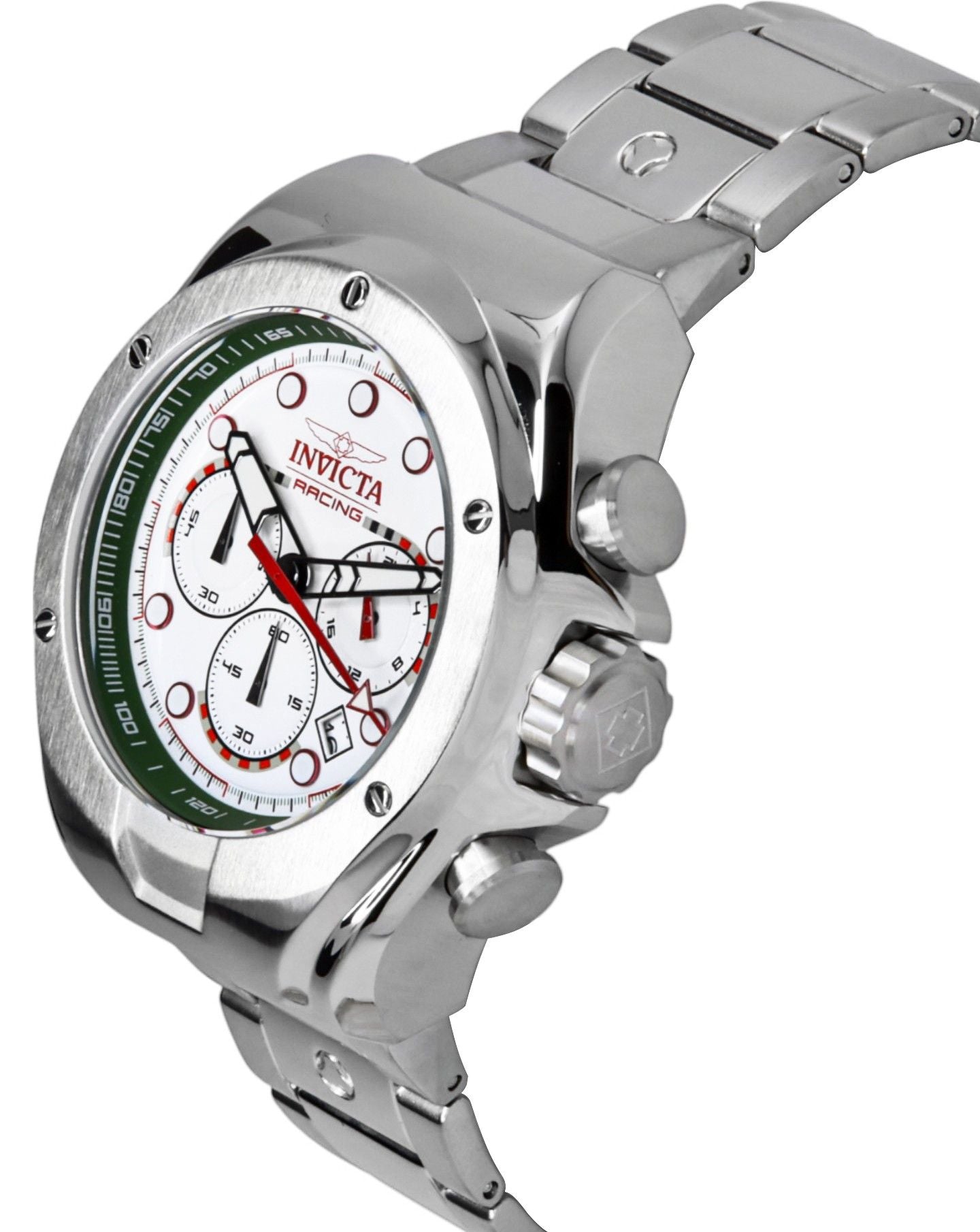 Invicta Racing Chronograph Stainless Steel White Dial Quartz 47746 Men's Watch