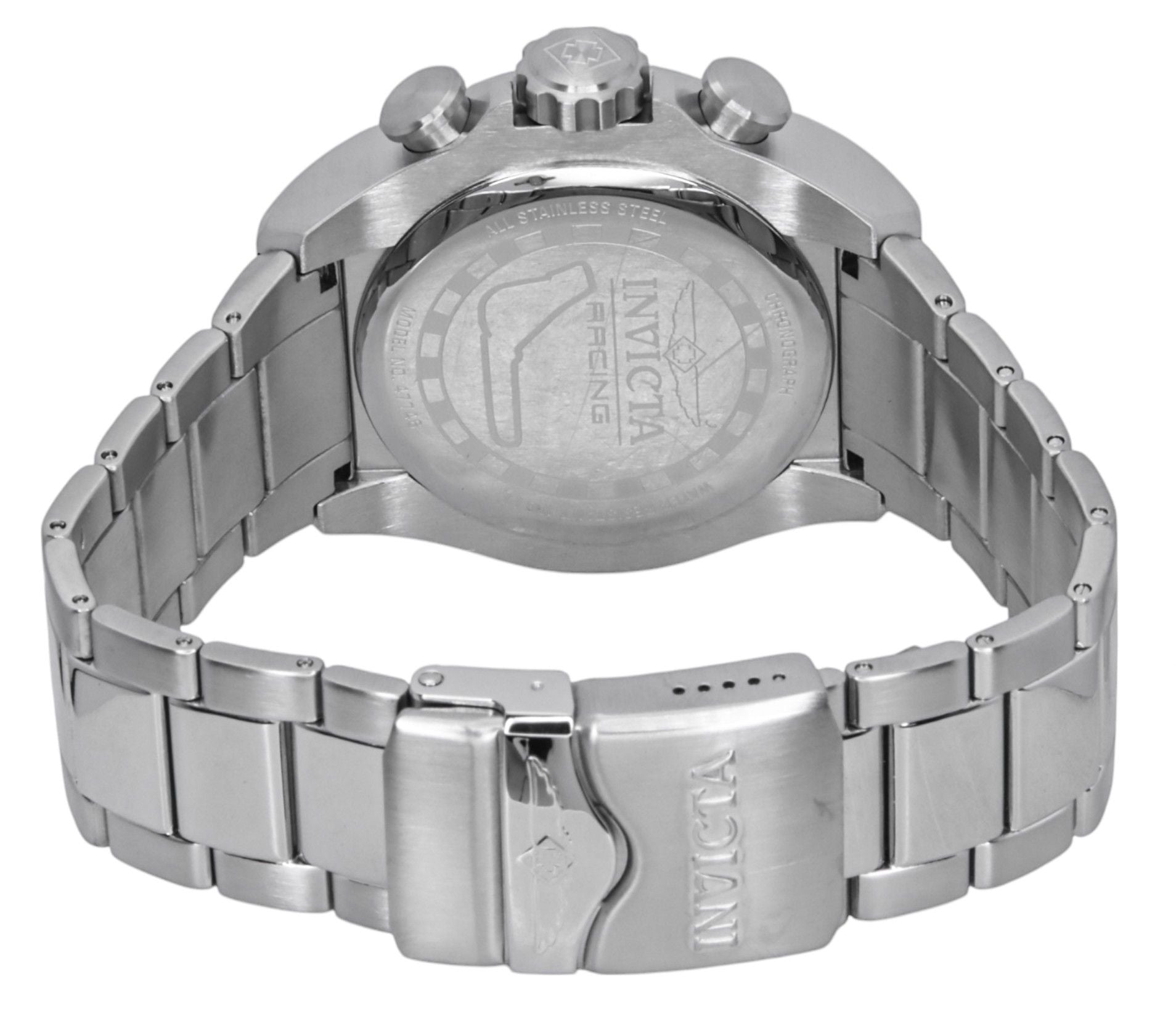 Invicta Racing Chronograph Stainless Steel White Dial Quartz 47746 Men's Watch