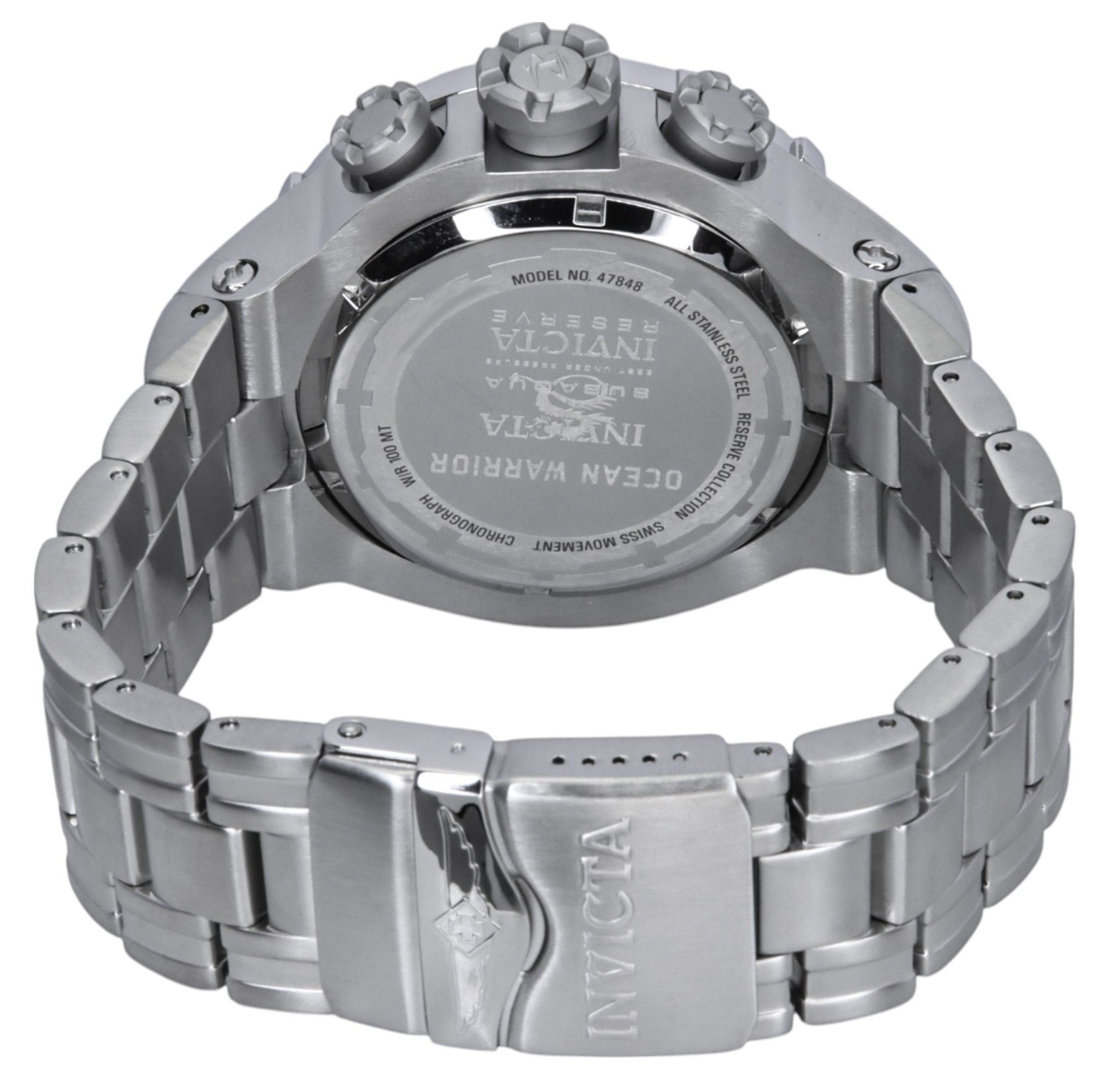 Invicta Reserve Ocean Warrior Chronograph Yellow and Black Dial Quartz 47848 100M Men's Watch
