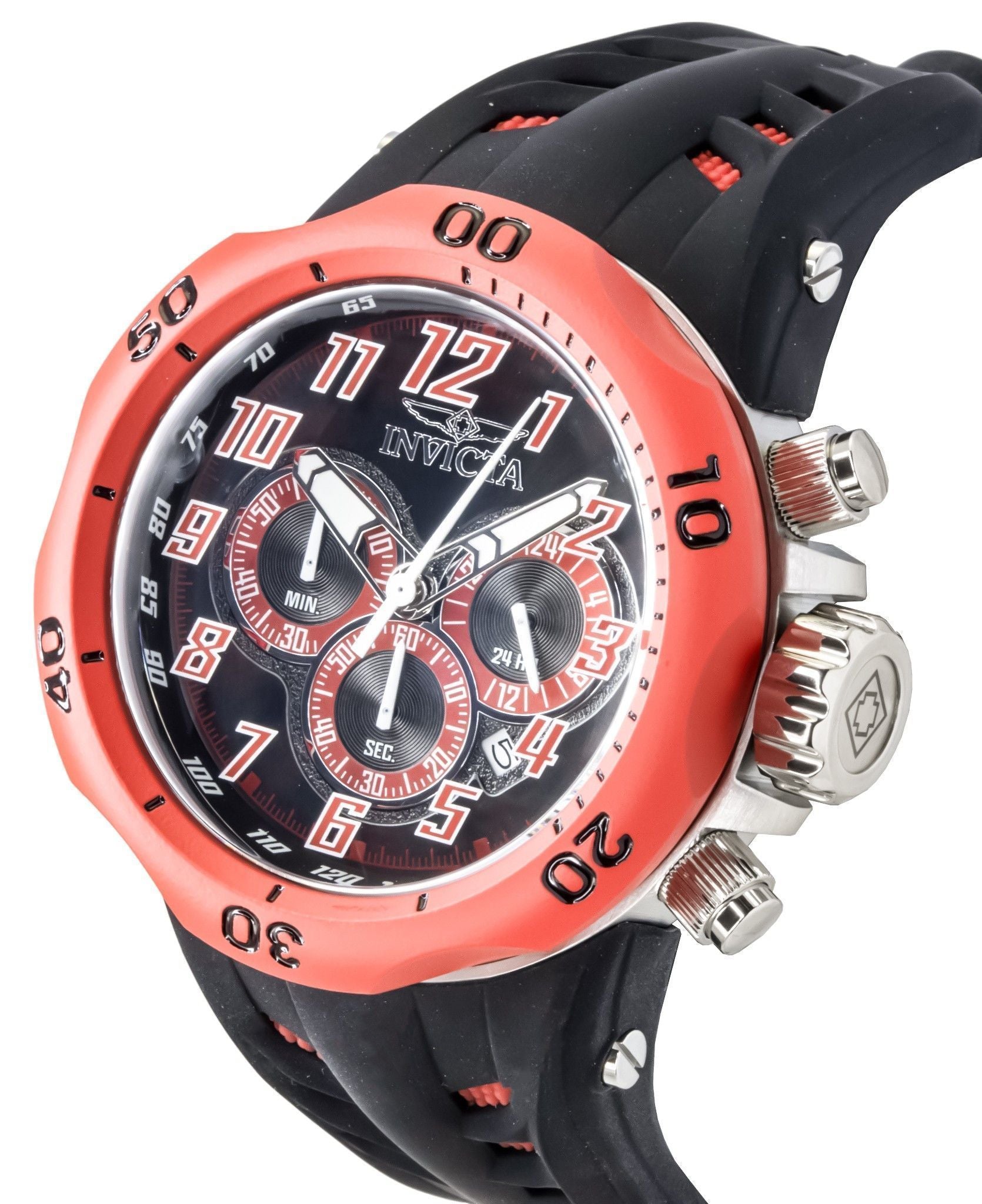 Invicta Venom Hydra GMT Chronograph Silicone Strap Black Dial Quartz 48237 200M Men's Watch
