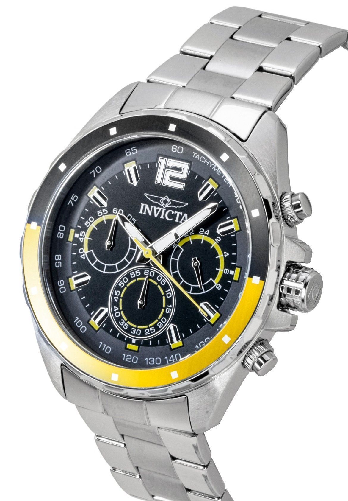 Invicta Speedway Chronograph GMT Stainless Steel Black Dial Quartz 49365 Men's Watch
