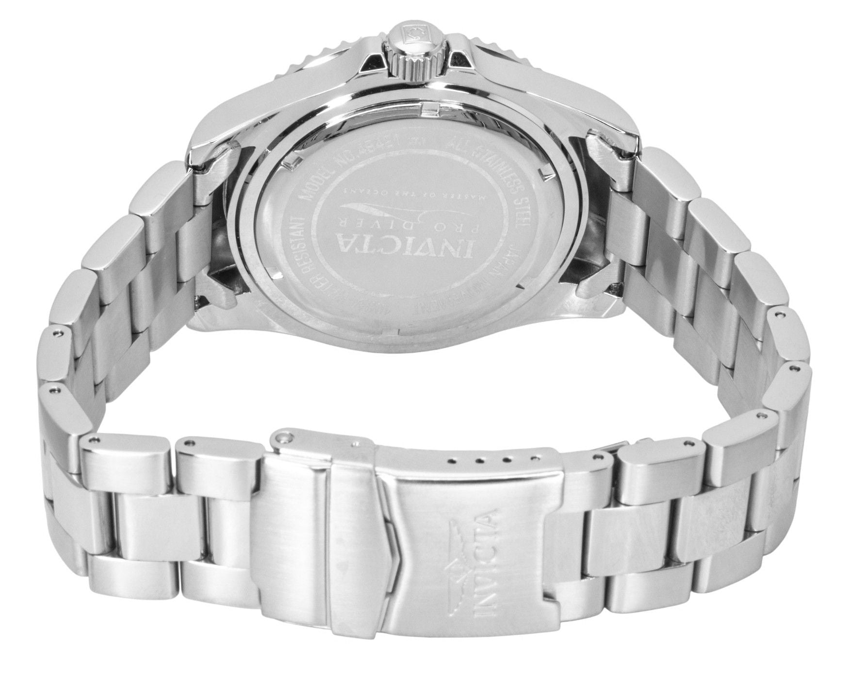 Invicta Pro Diver Stainless Steel Black Dial Quartz 49421 100M Men's Watch