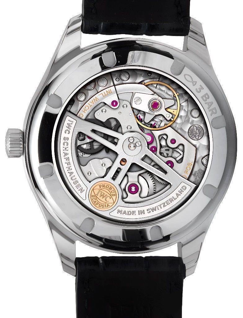 IWC Portugieser Leather Strap Silver Dial Automatic IW358304 Men's Watch