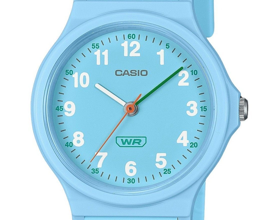 Casio Pop Analog Blue Bio Based Resin Strap Blue Dial Quartz LQ-24B-2B Women's Watch
