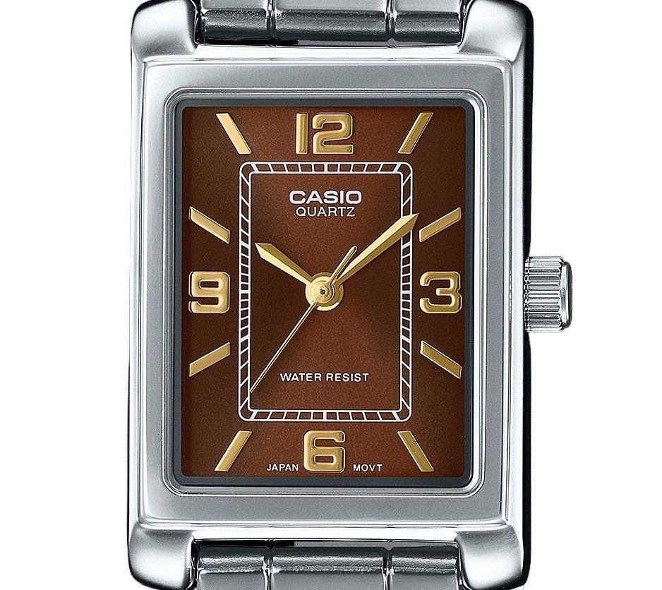 Casio Standard Analog Stainless Steel Brown Dial Quartz LTP-1234DD-5A Women's Watch