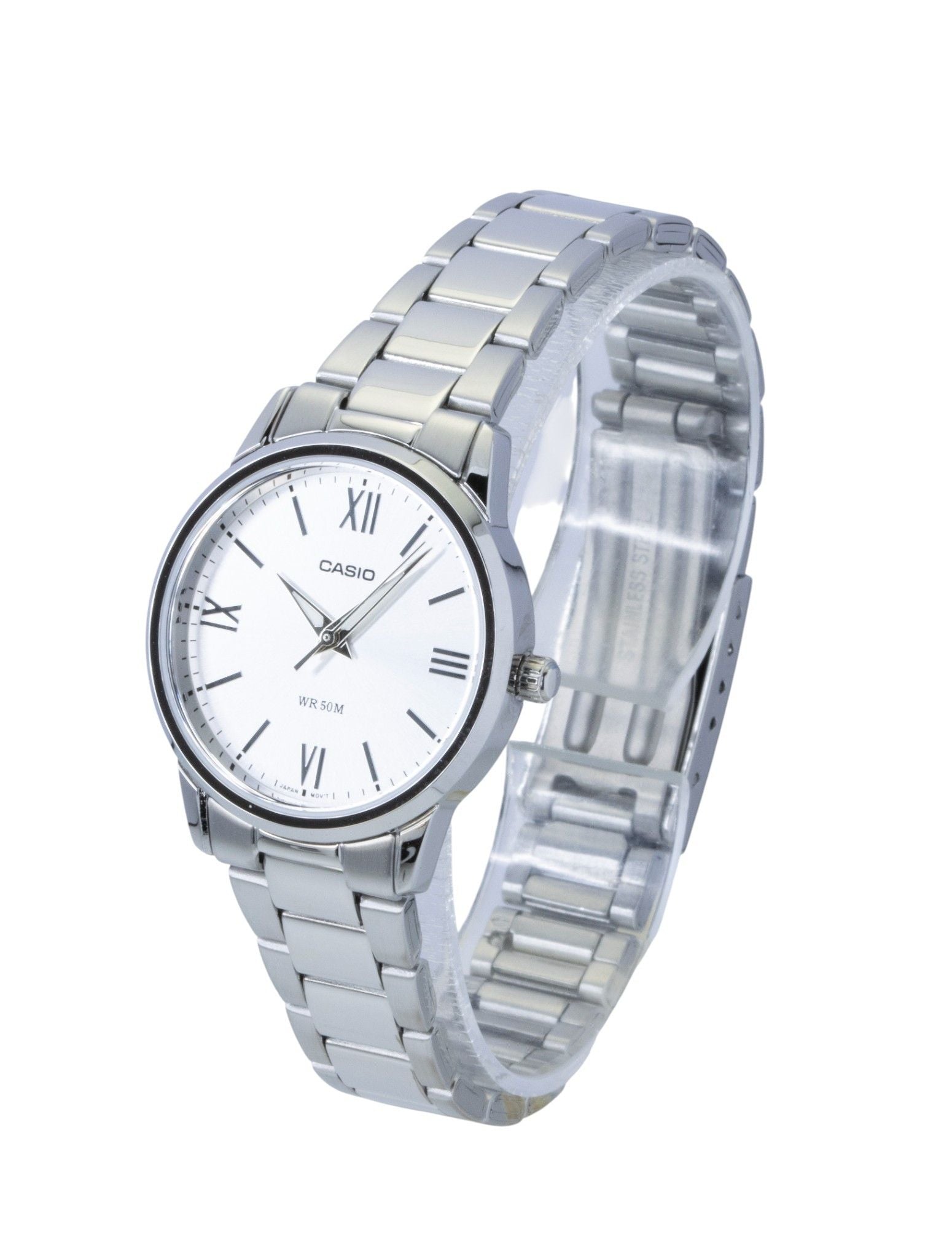 Casio Analog Stainless Steel Silver Dial Quartz LTP-1303DD-7AV Women's Watch