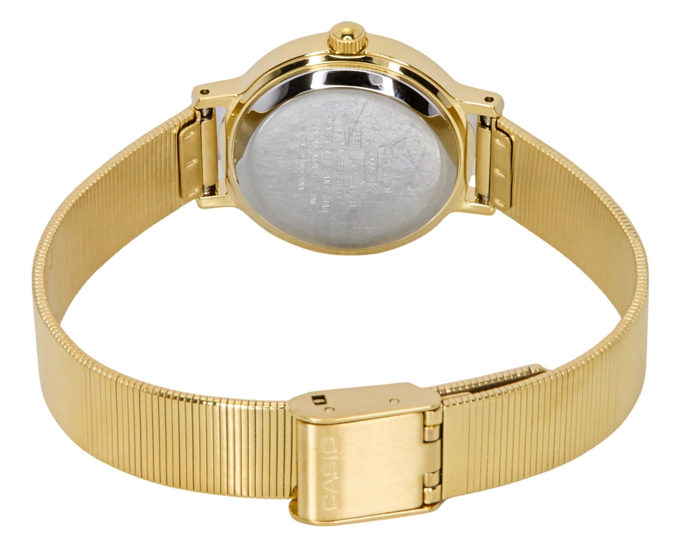 Casio Standard Analog Gold Tone Stainless Steel Cream Dial Quartz LTP-B170G-9BV Women's Watch
