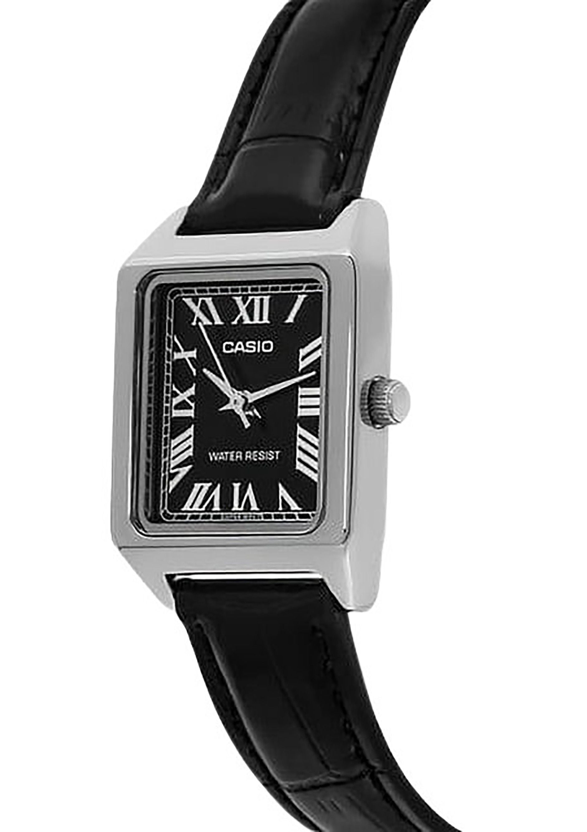 Casio Standard Analog Leather Strap Black Dial Quartz LTP-V007L-1B Women's Watch