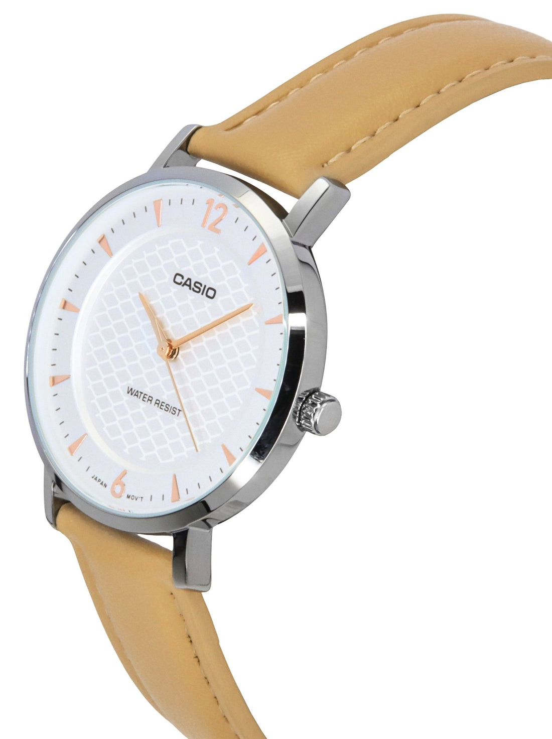 Casio Standard Analog Leather Strap Cream Dial Quartz LTP-VT04L-7A1 Women's Watch