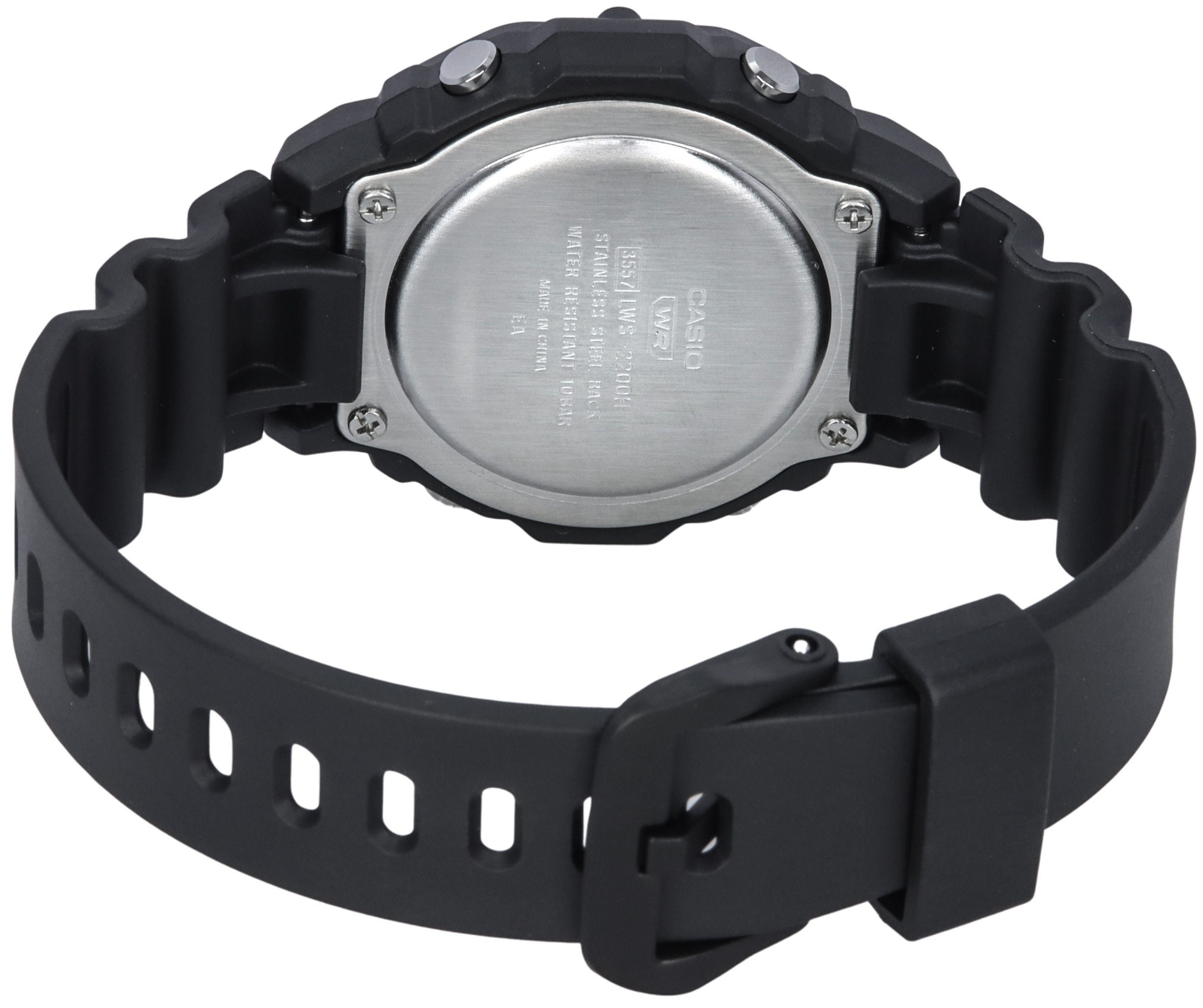 Casio Standard Digital Black Resin Strap Quartz LWS-2200H-1A 100M Unisex Watch