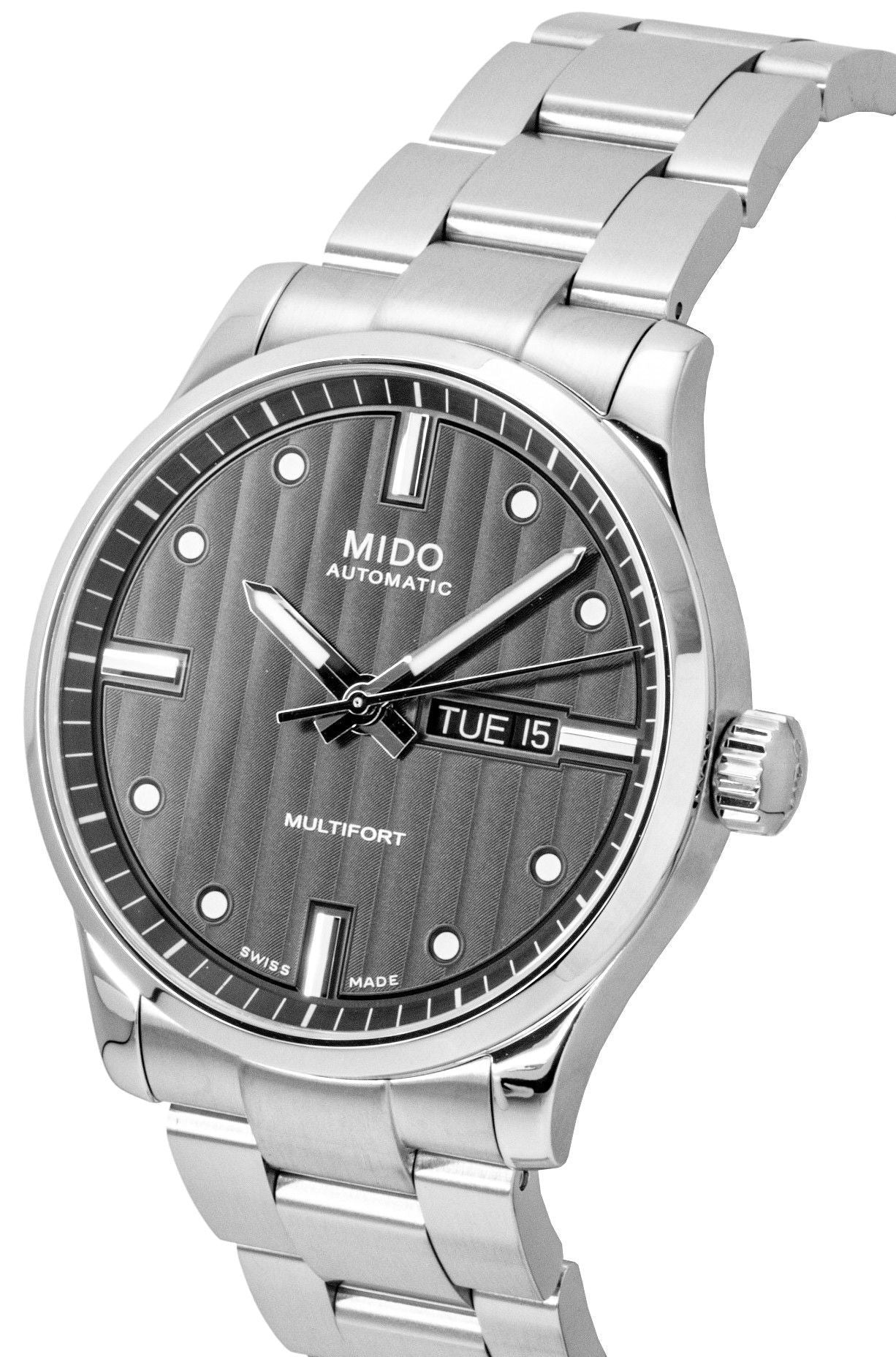 Mido Multifort Stainless Steel Anthracite Dial Automatic M005.430.11.061.80 100M Men's Watch