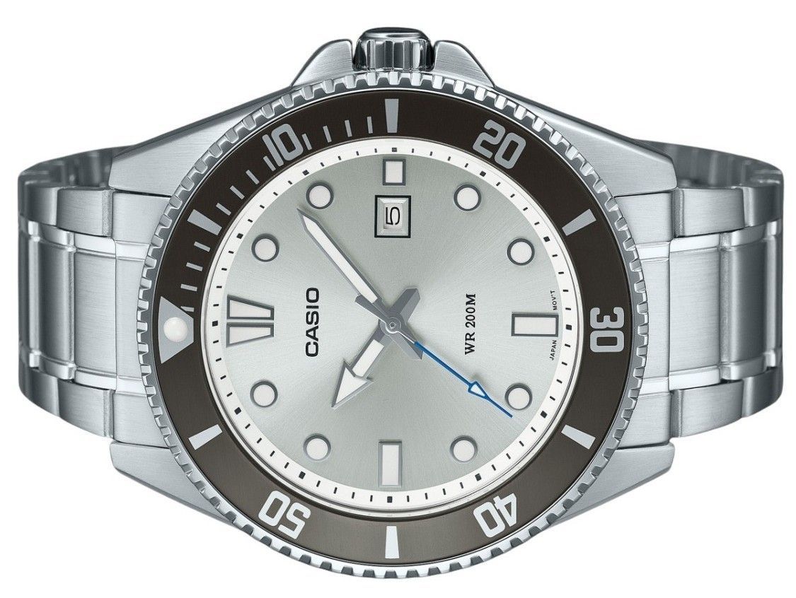 Casio Standard Analog Stainless Steel Silver Dial Quartz MDV-107D-7AV 200M Men's Watch