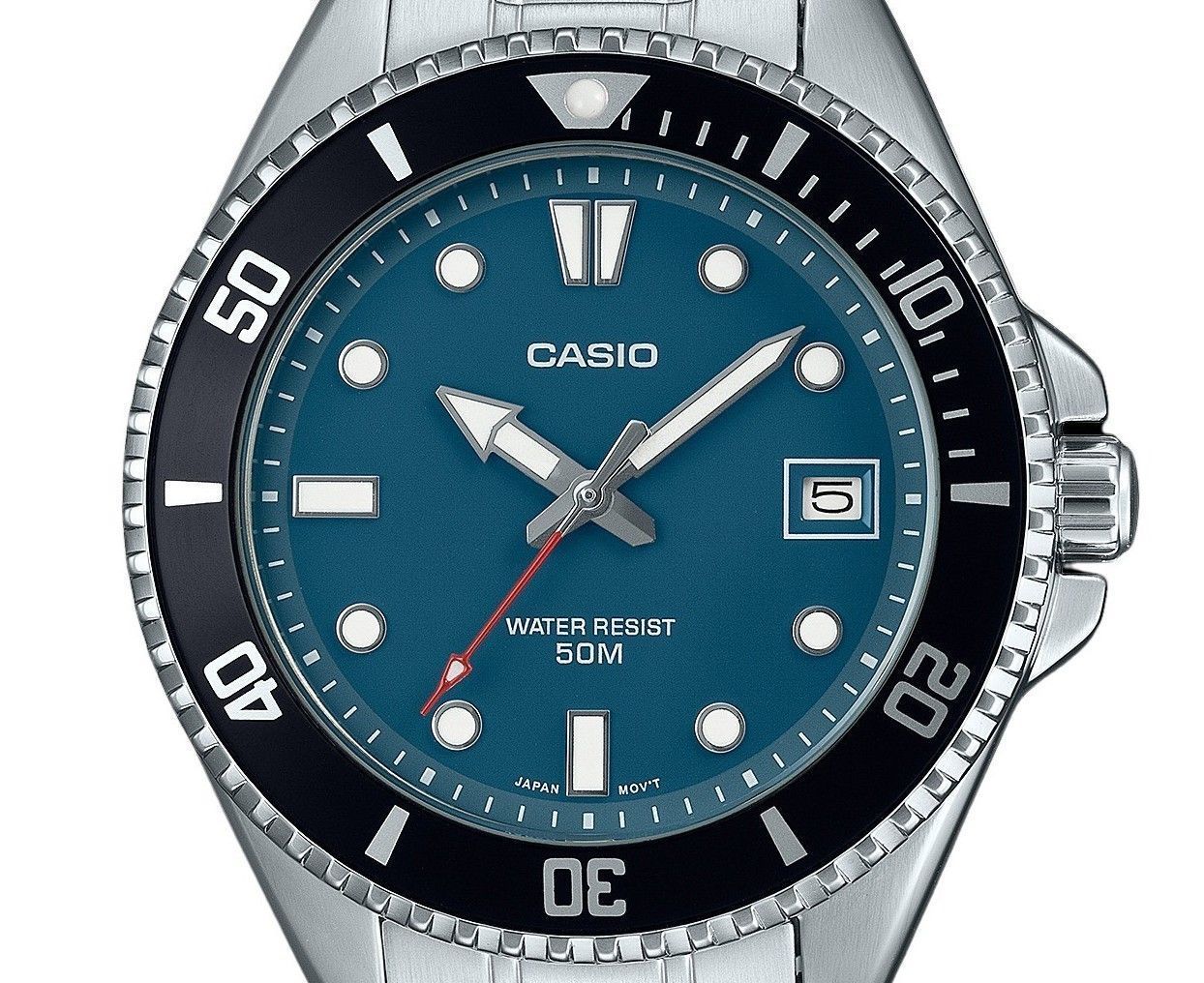 Casio Standard Analog Stainless Steel Blue Dial Quartz MDV-10D-2A1V Men's Watch